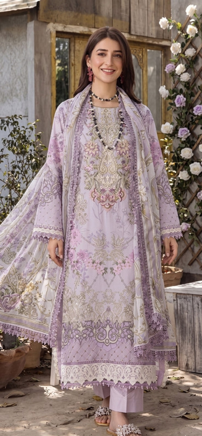 Image of HouseofRosaniya Pure Cotton Printed Salwar Suit Material