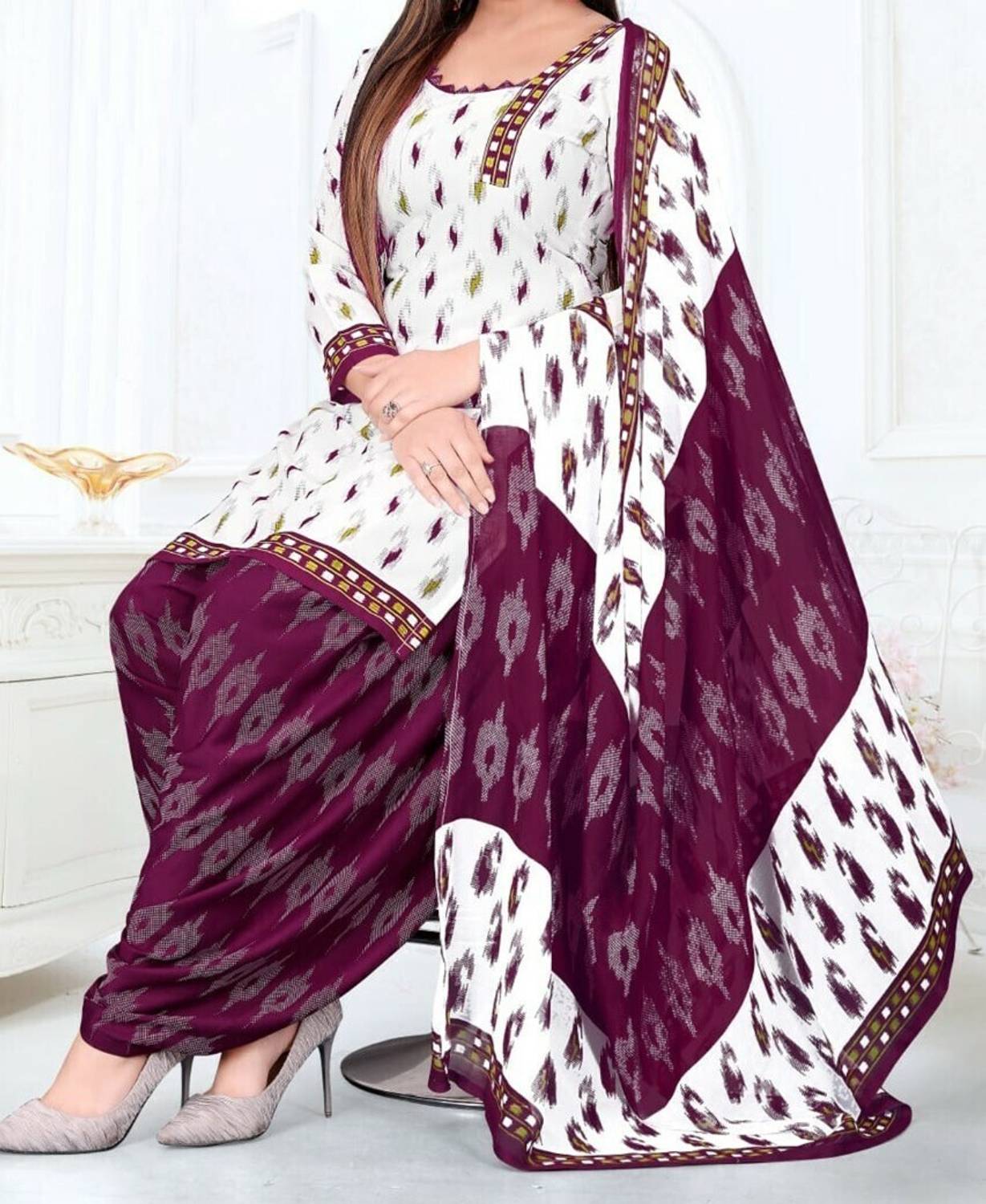 Alexander Crepe Paisley Salwar Suit Material