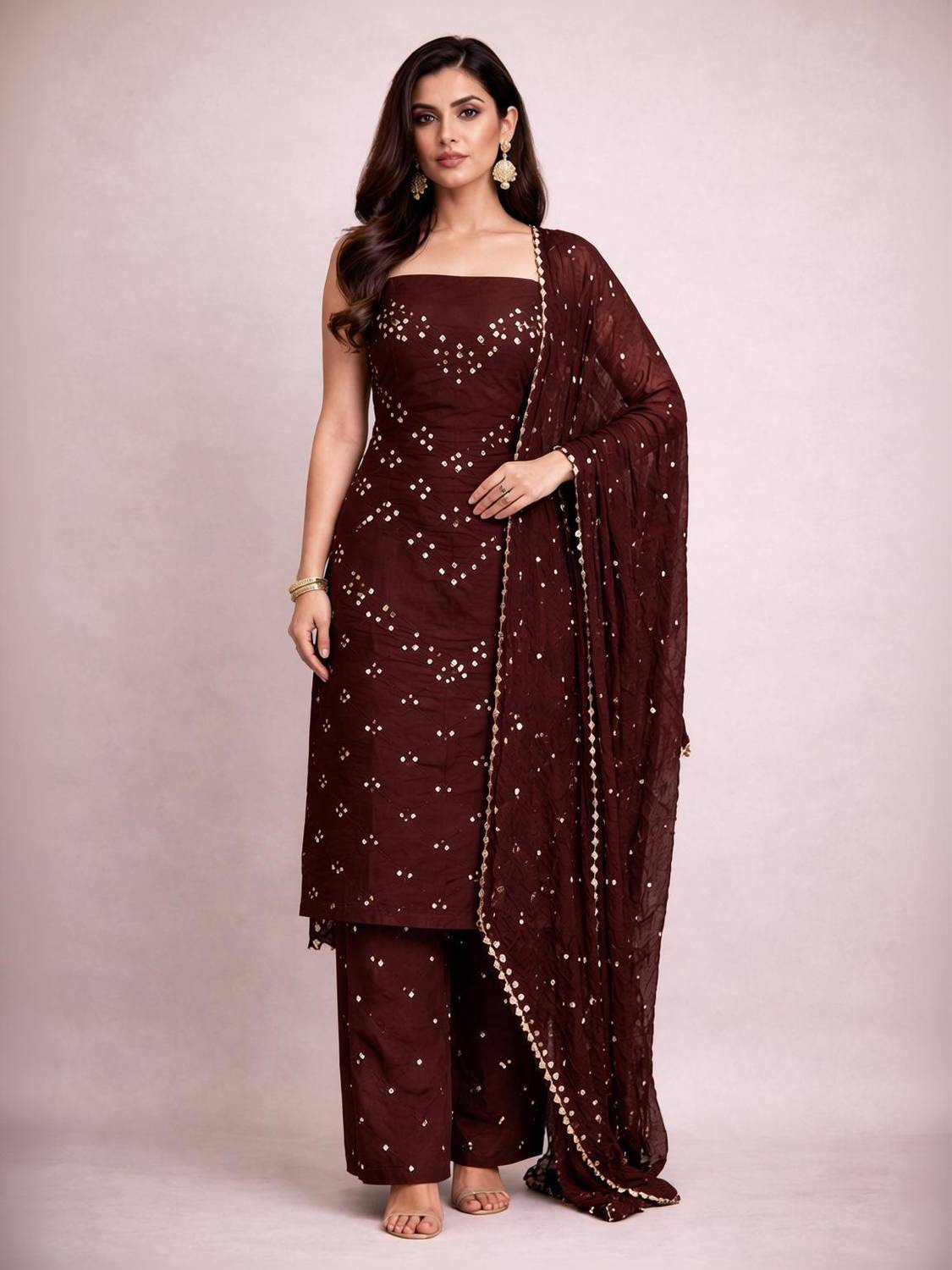 Aayal Fab Cotton Blend Dyed Kurta & Churidar Material