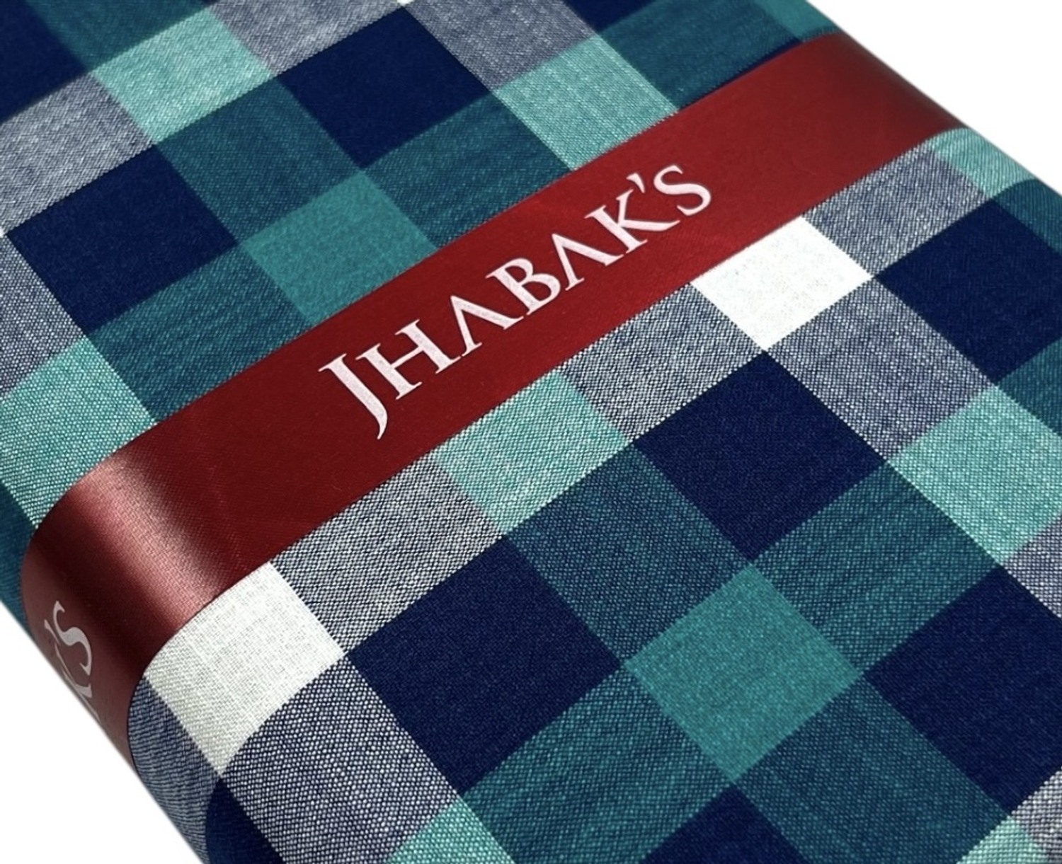 Image of JHABAK'S Unstitched Cotton Blend Shirt Fabric Checkered