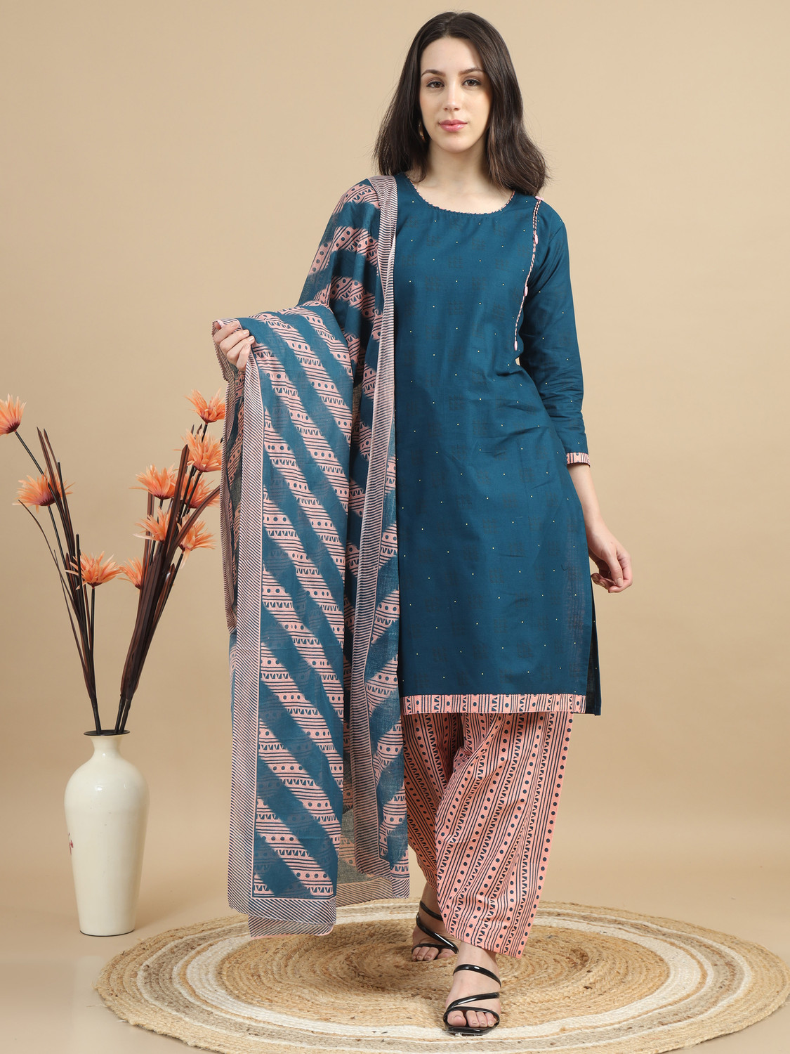 Image of Miraan Printed Kurta, Patiala & Dupatta Set