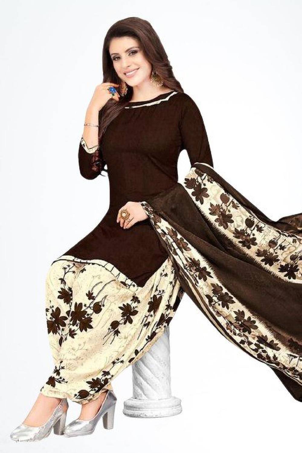 Amazia Crepe Printed Salwar Suit Material