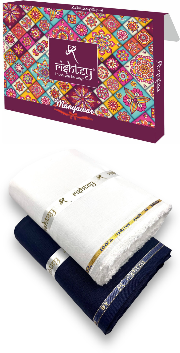 Image of Rishtey Pure Cotton Solid Shirt & Trouser Fabric