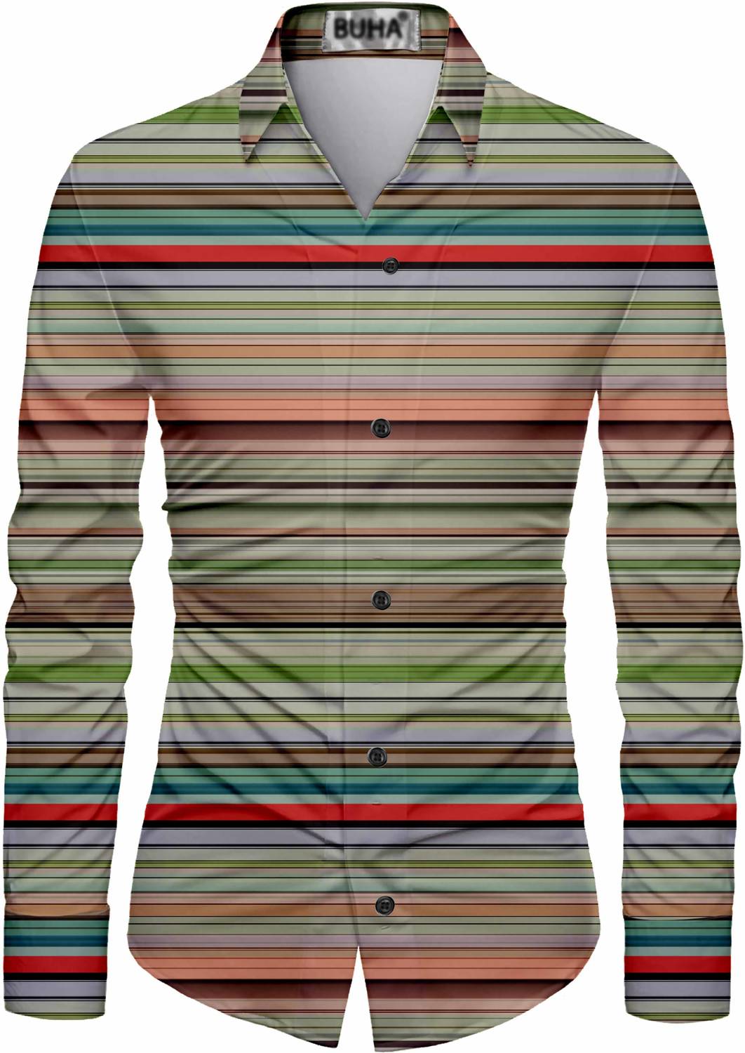 BuhaTrade Polycotton Striped Shirt Fabric