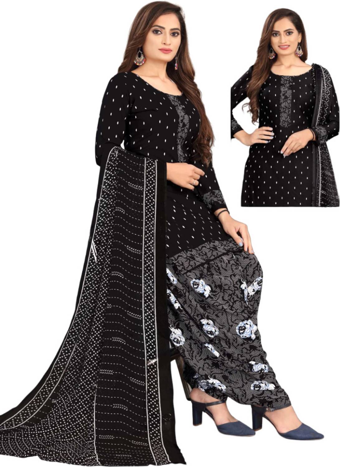 Amazia Crepe Printed Salwar Suit Material