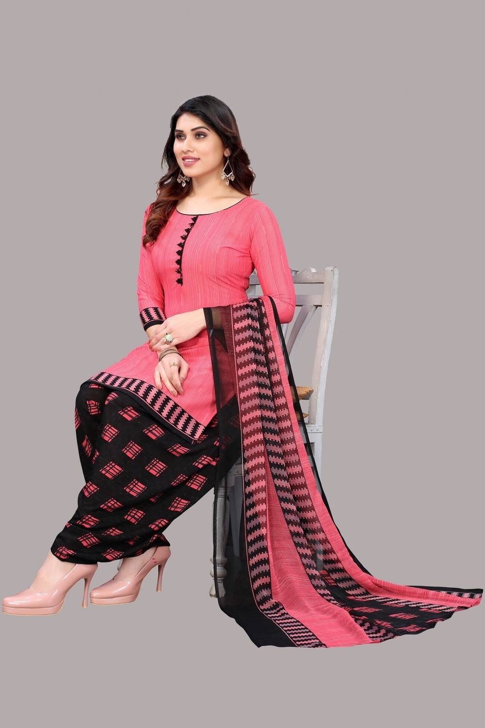 DUTT TEXTILE Crepe Printed Salwar Suit Material