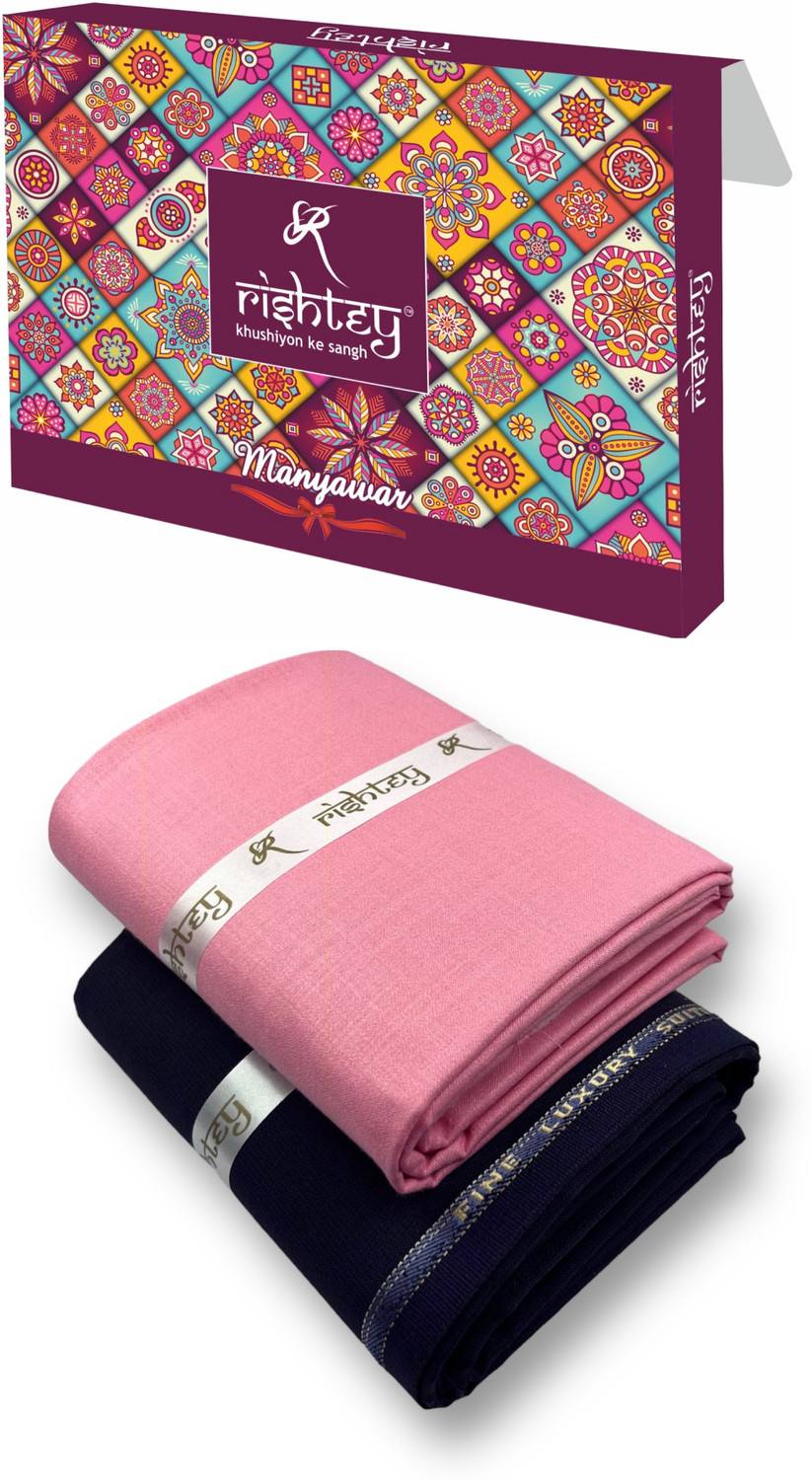 Image of Rishtey Cotton Blend Solid Shirt & Trouser Fabric