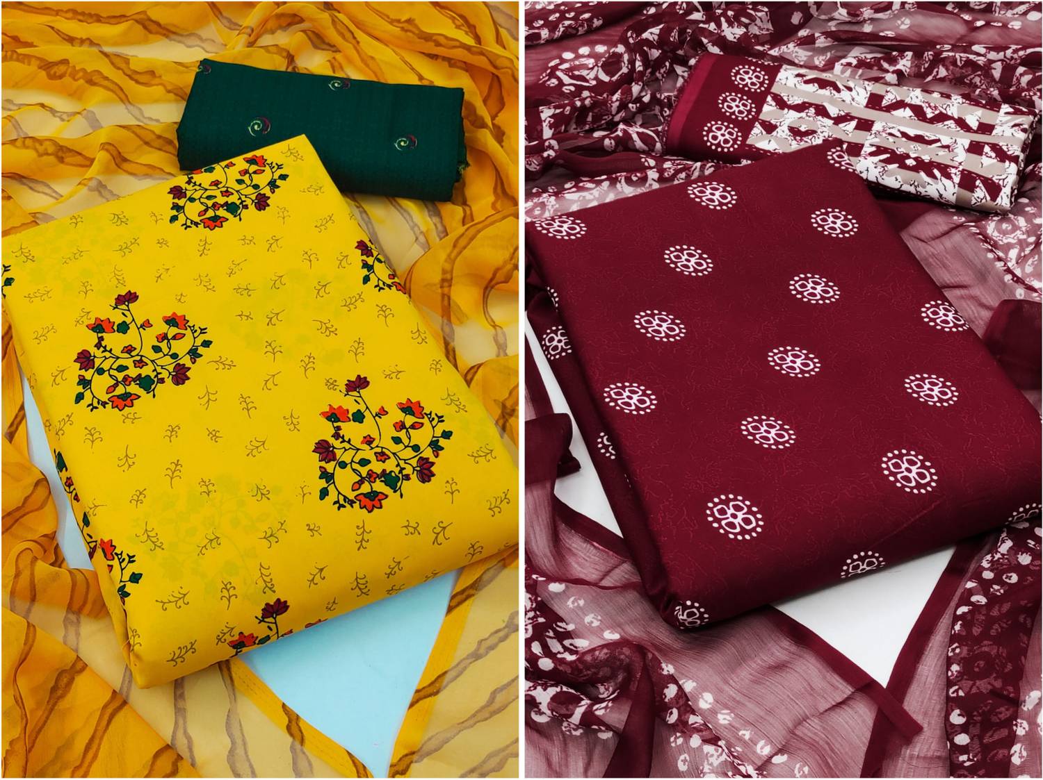 ANAND Crepe Printed Salwar Suit Material