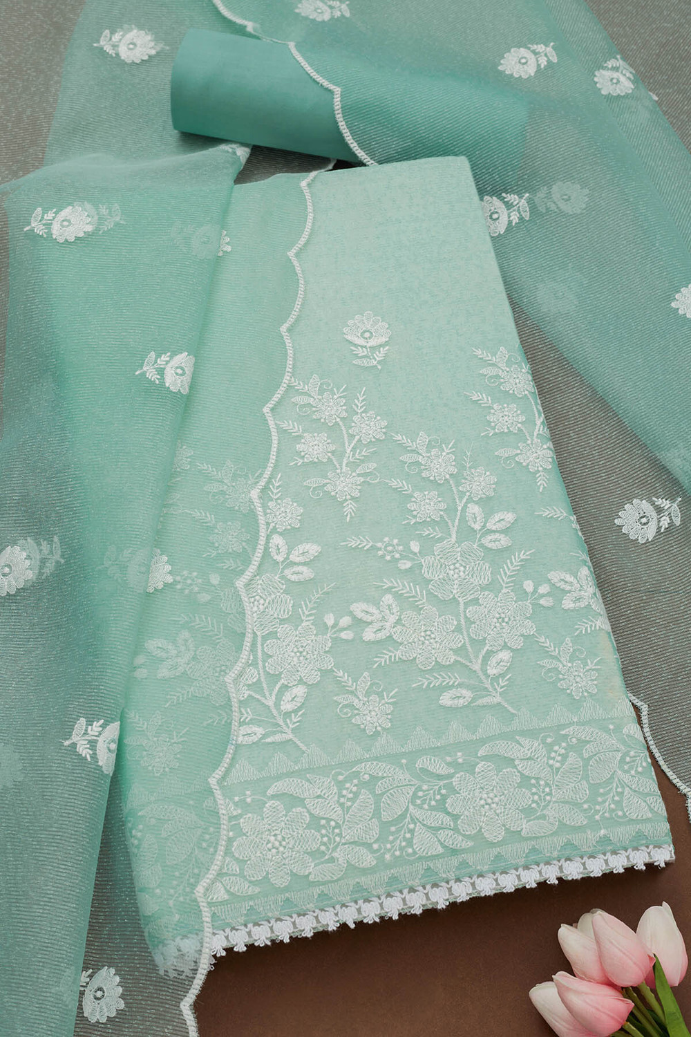 Image of soch Cotton Blend Embroidered Salwar Suit Material