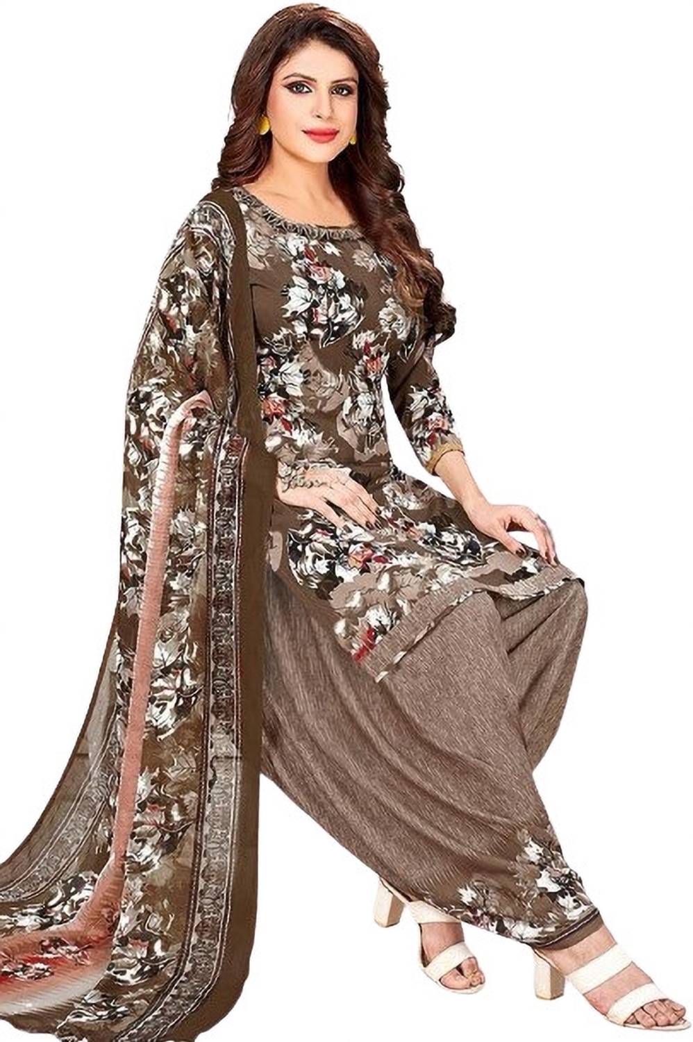 Amazia Crepe Printed Salwar Suit Material