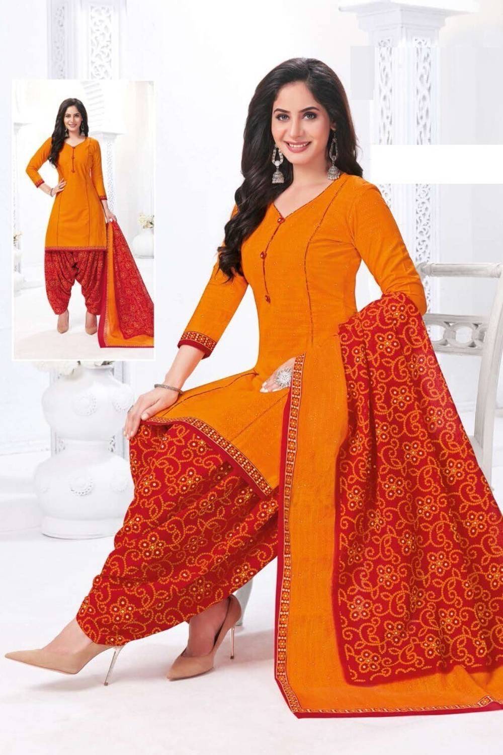 Amazia Crepe Printed Salwar Suit Material