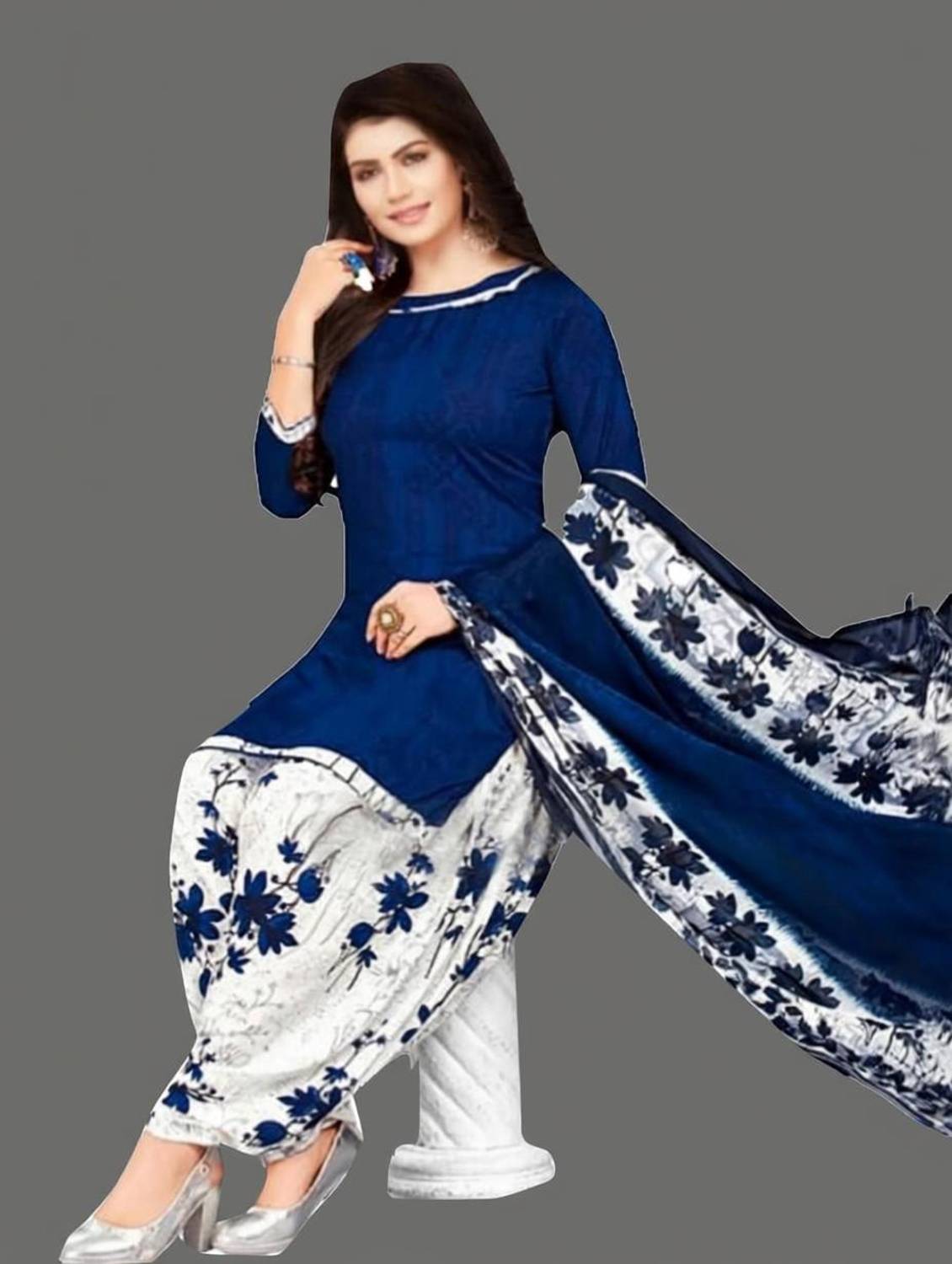 ANIRAV Crepe Printed Salwar Suit Material