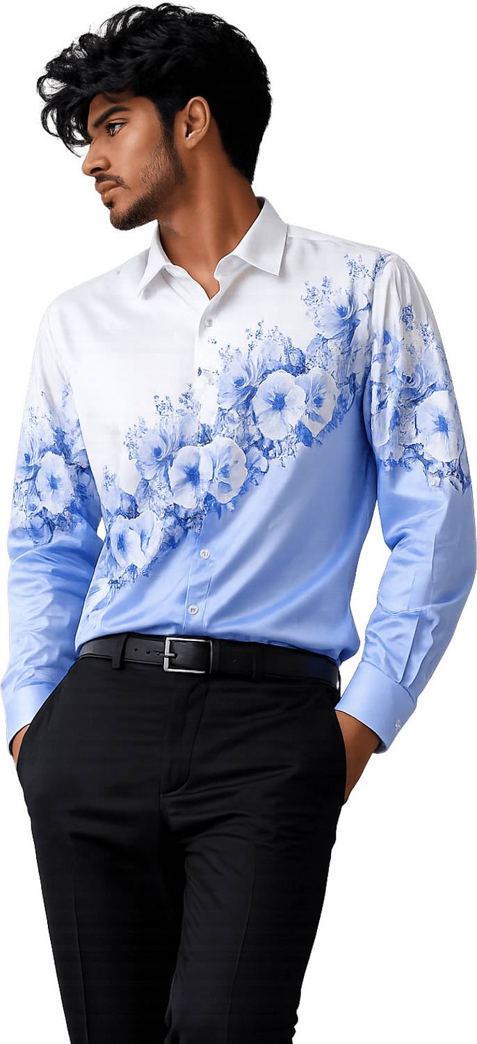 ZX BOSS Lycra Blend Printed Shirt Fabric Price in India - Buy ZX