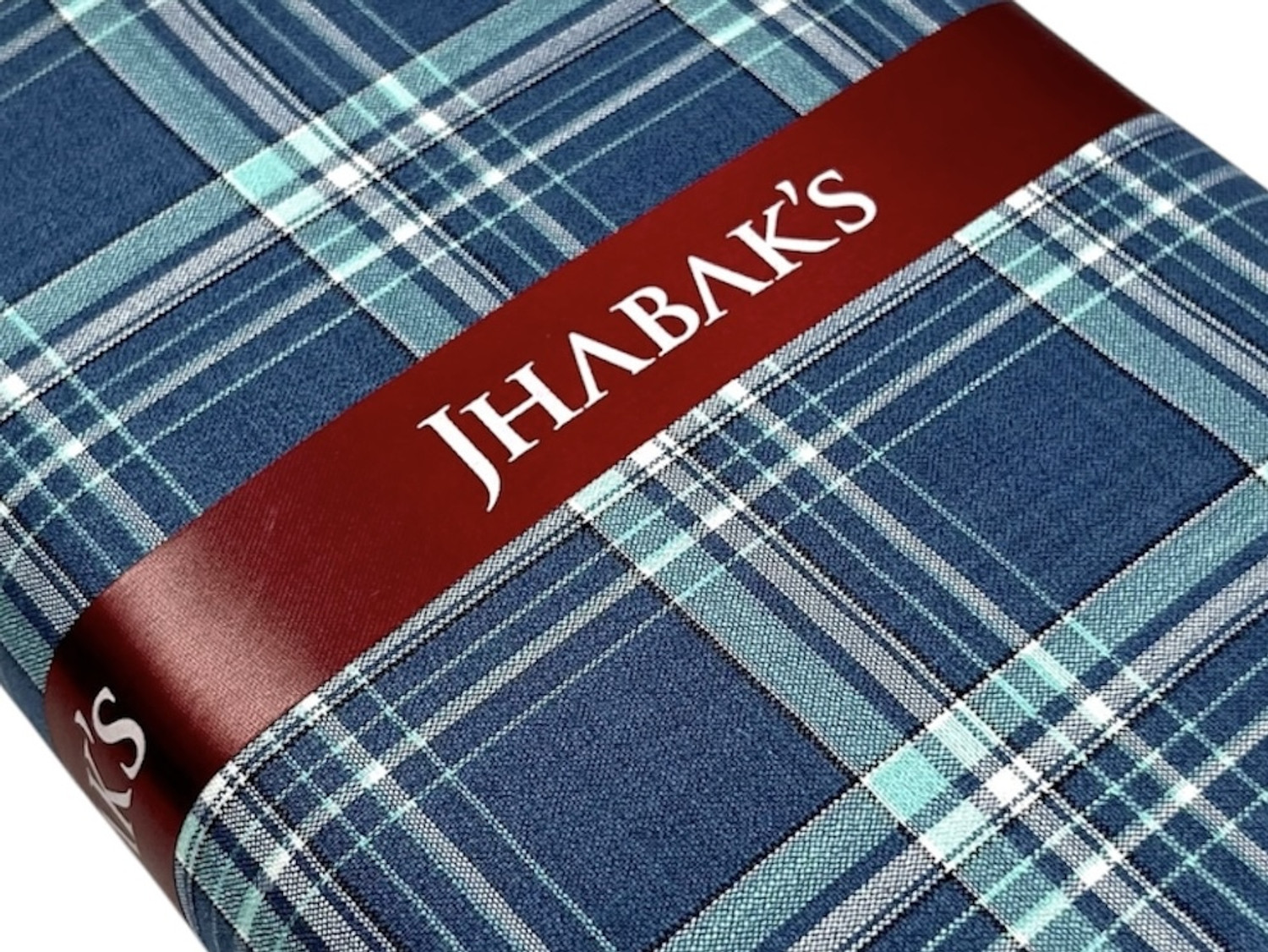 Image of JHABAK'S Unstitched Cotton Blend Shirt Fabric Checkered