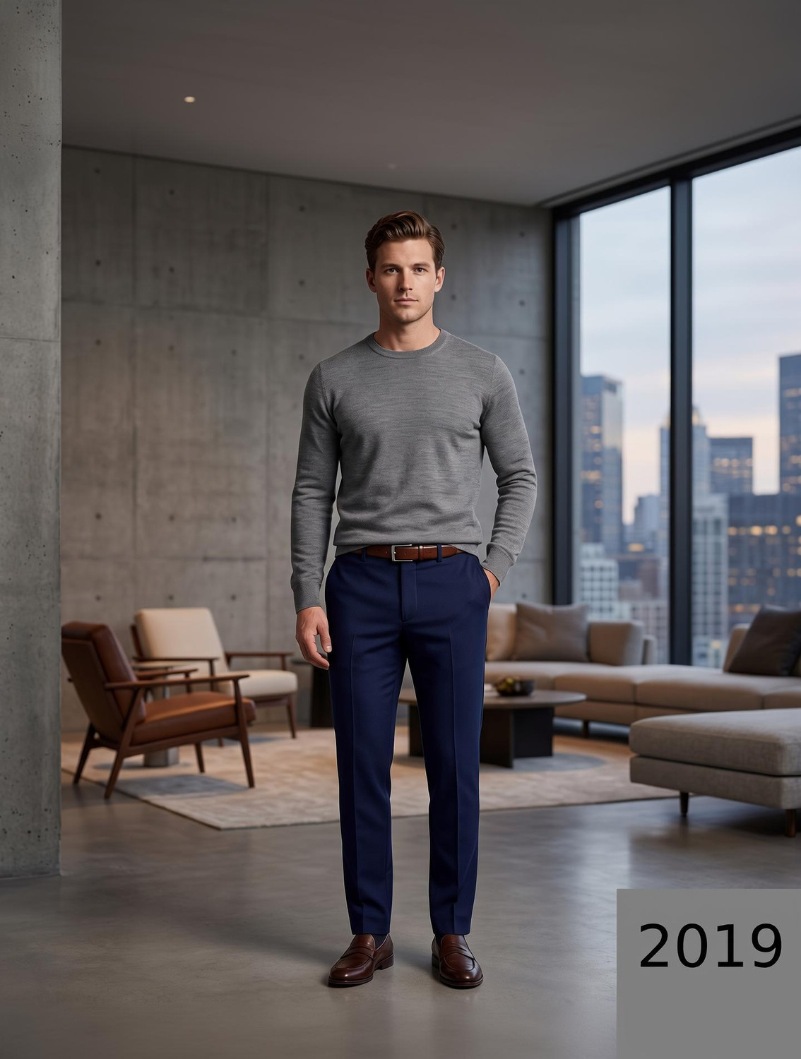 Image of Raymond Unstitched Wool Trouser Fabric Solid