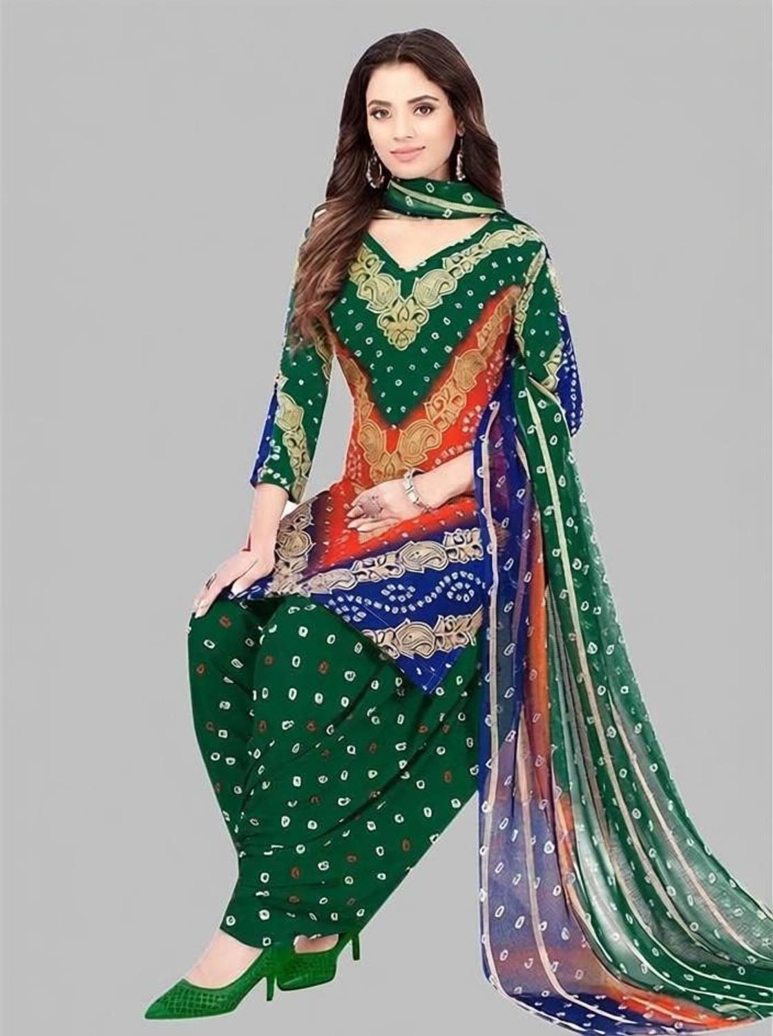 ANIRAV Crepe Printed Salwar Suit Material