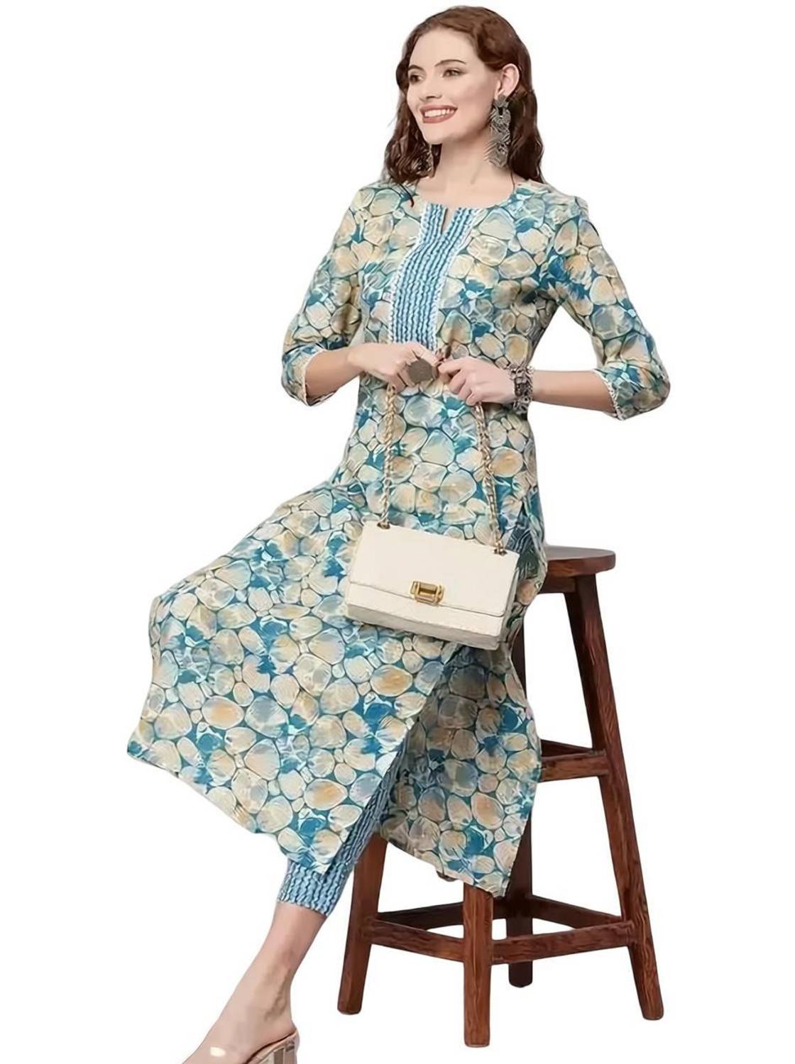 BAMSOM WEAR Women Kurti Pant Set