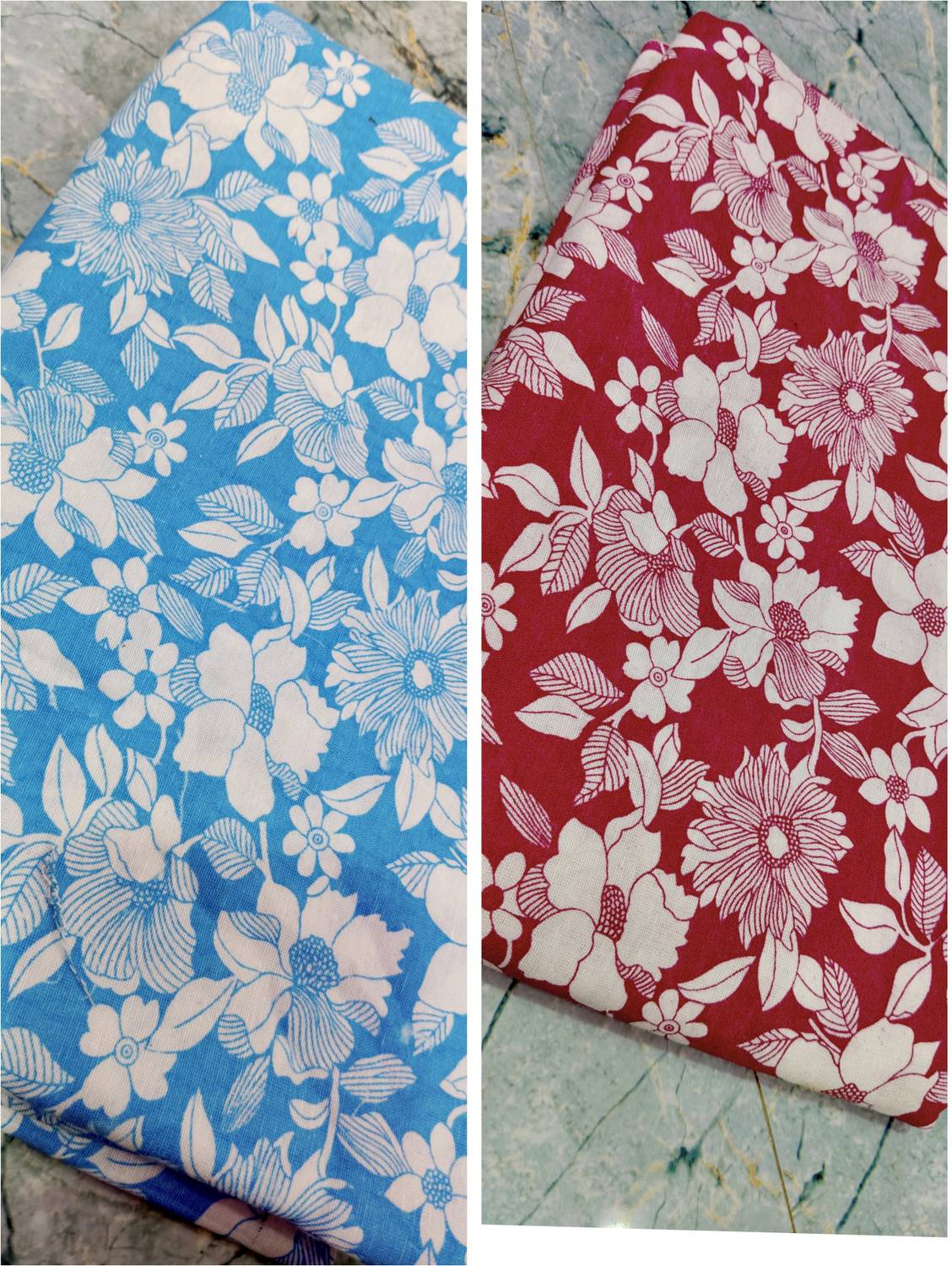 ADAN Cotton Blend Floral Print Salwar Suit Material