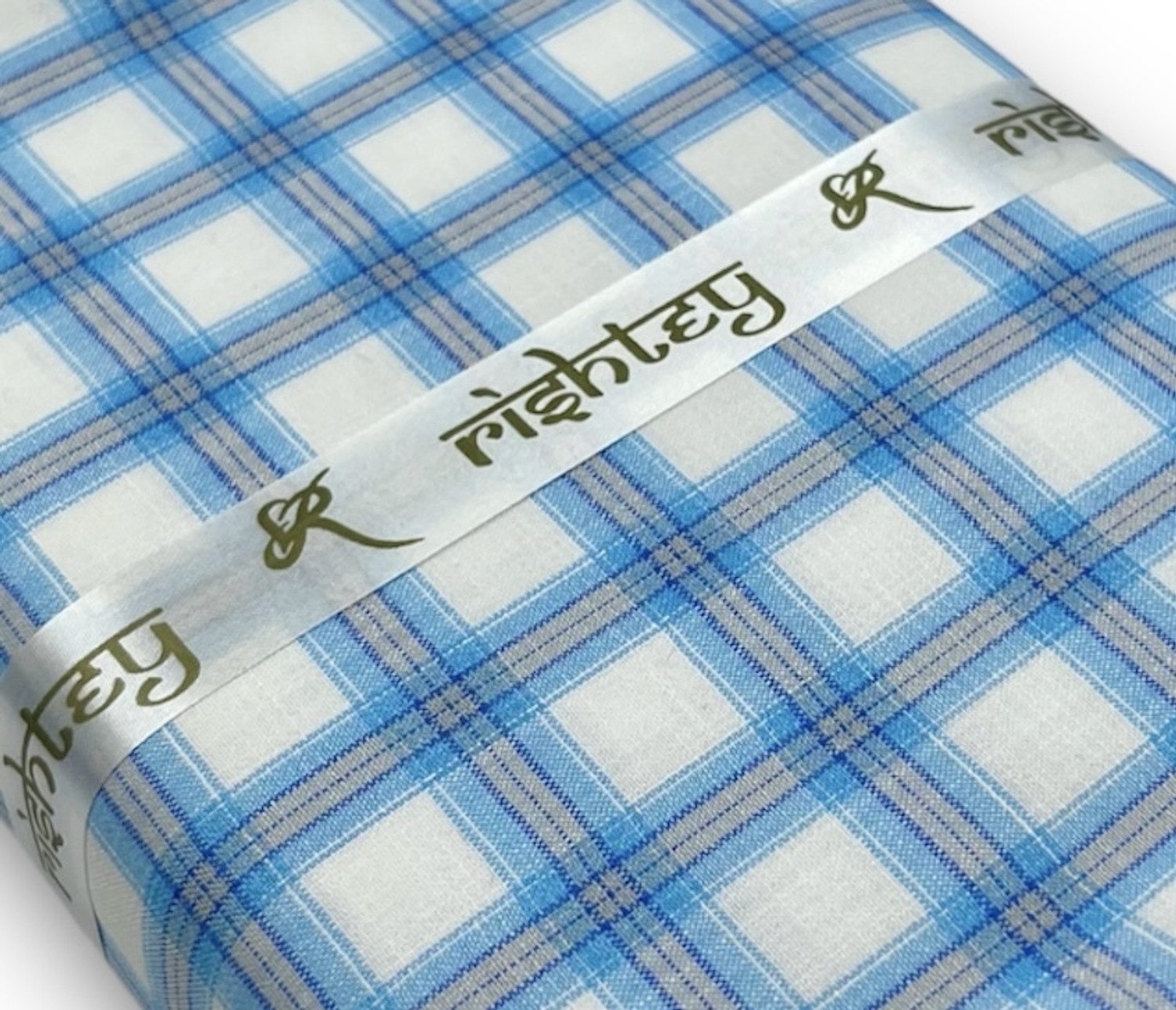 Image of Rishtey Cotton Blend Solid, Checkered Shirt & Trouser Fabric