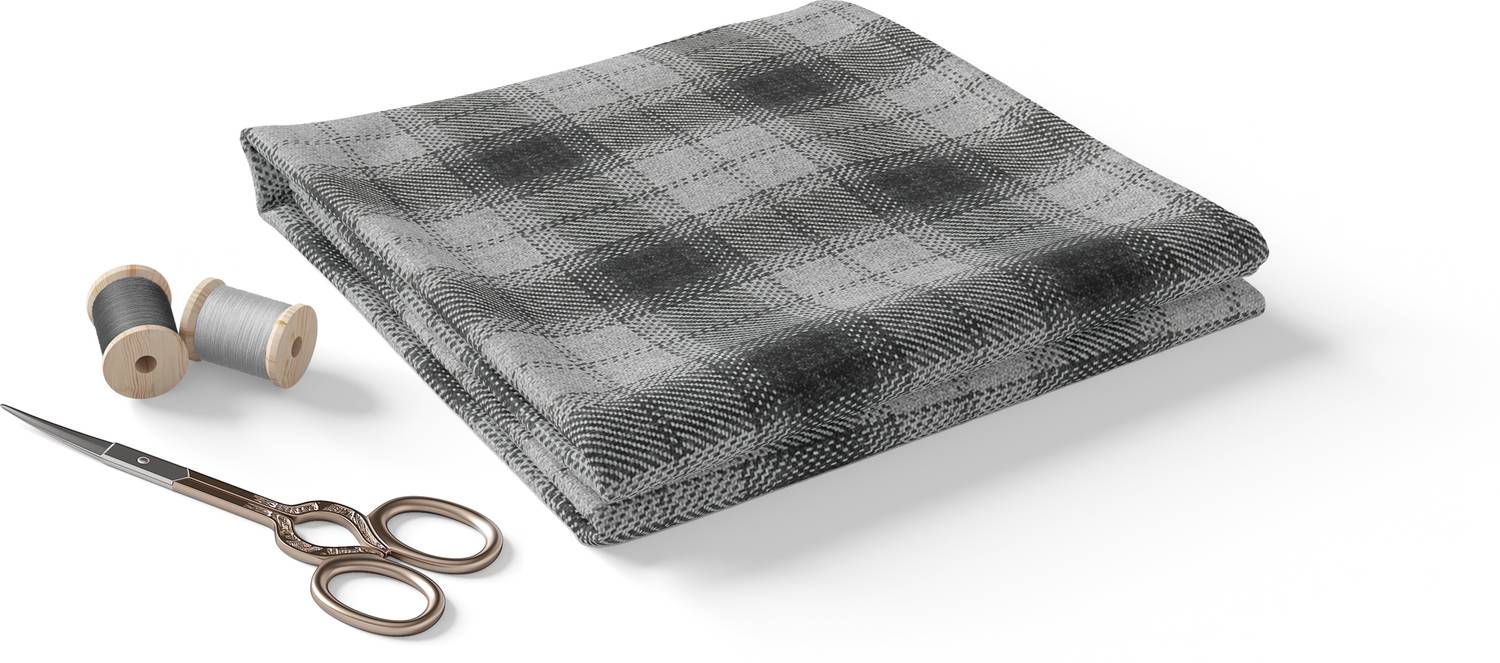 Bigreams Cotton Blend Checkered Suit Fabric