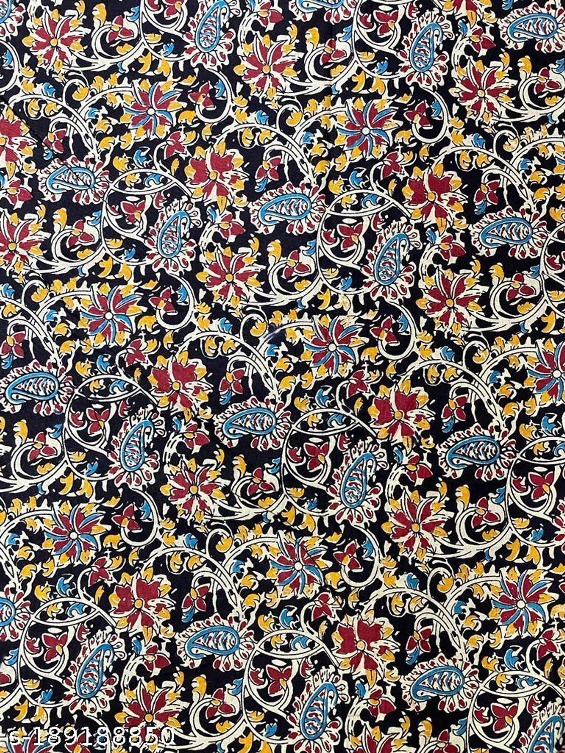 bongo nari boutique Pure Cotton Printed, Colorblock Blouse Material