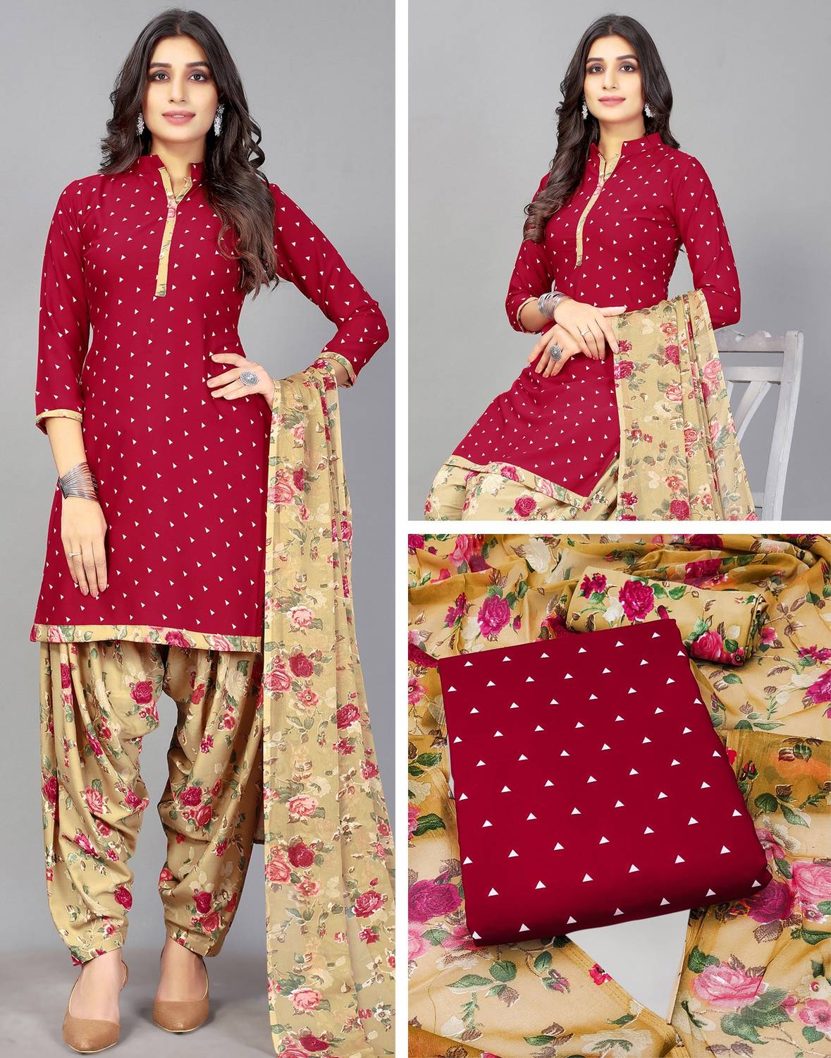 ARJUNPRINTS Crepe Printed Salwar Suit Material