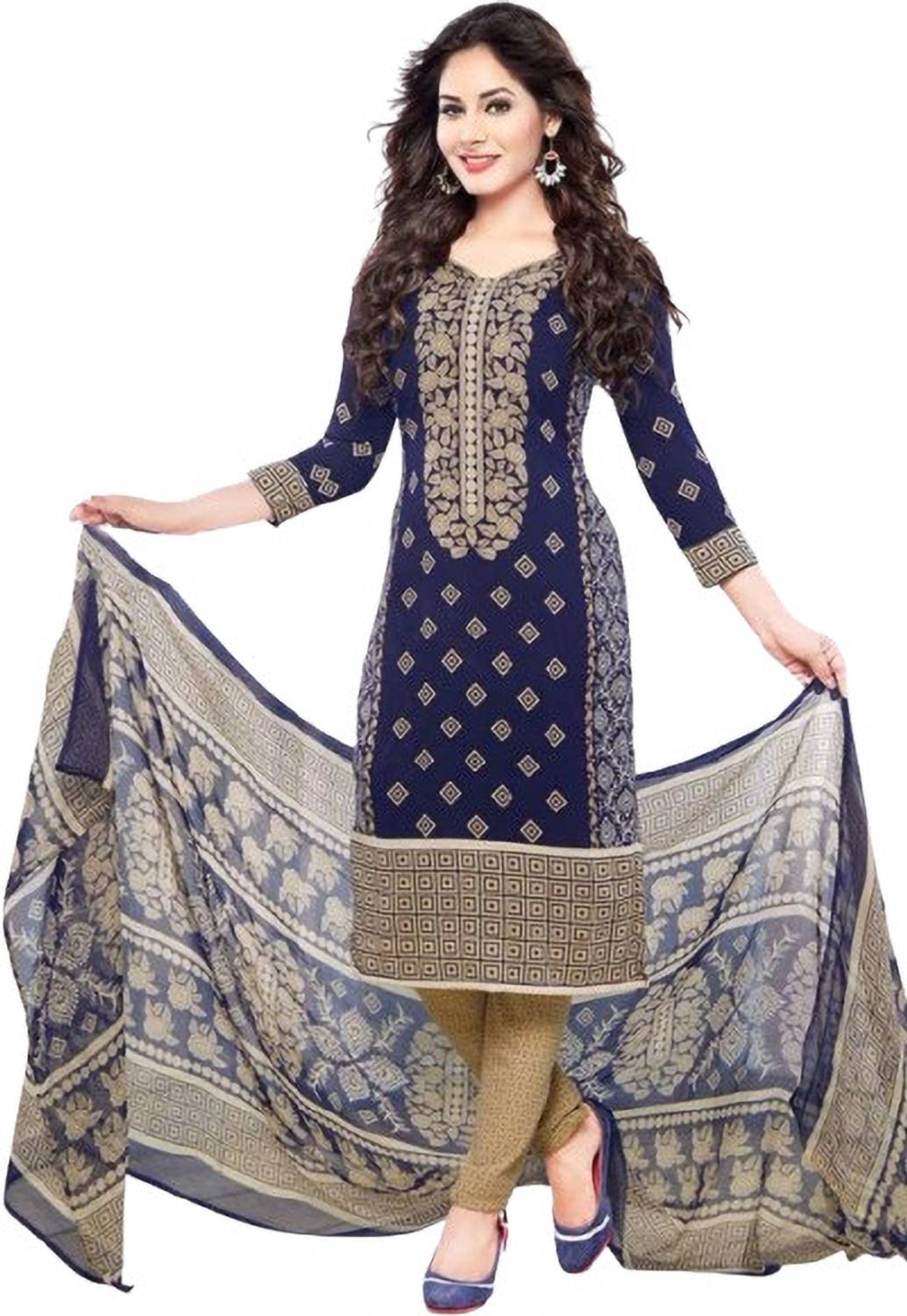 THIRA Crepe Printed Salwar Suit Material