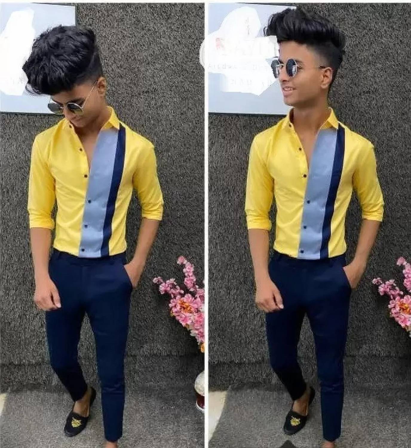 Rbb Polycotton Colorblock Shirt & Trouser Fabric