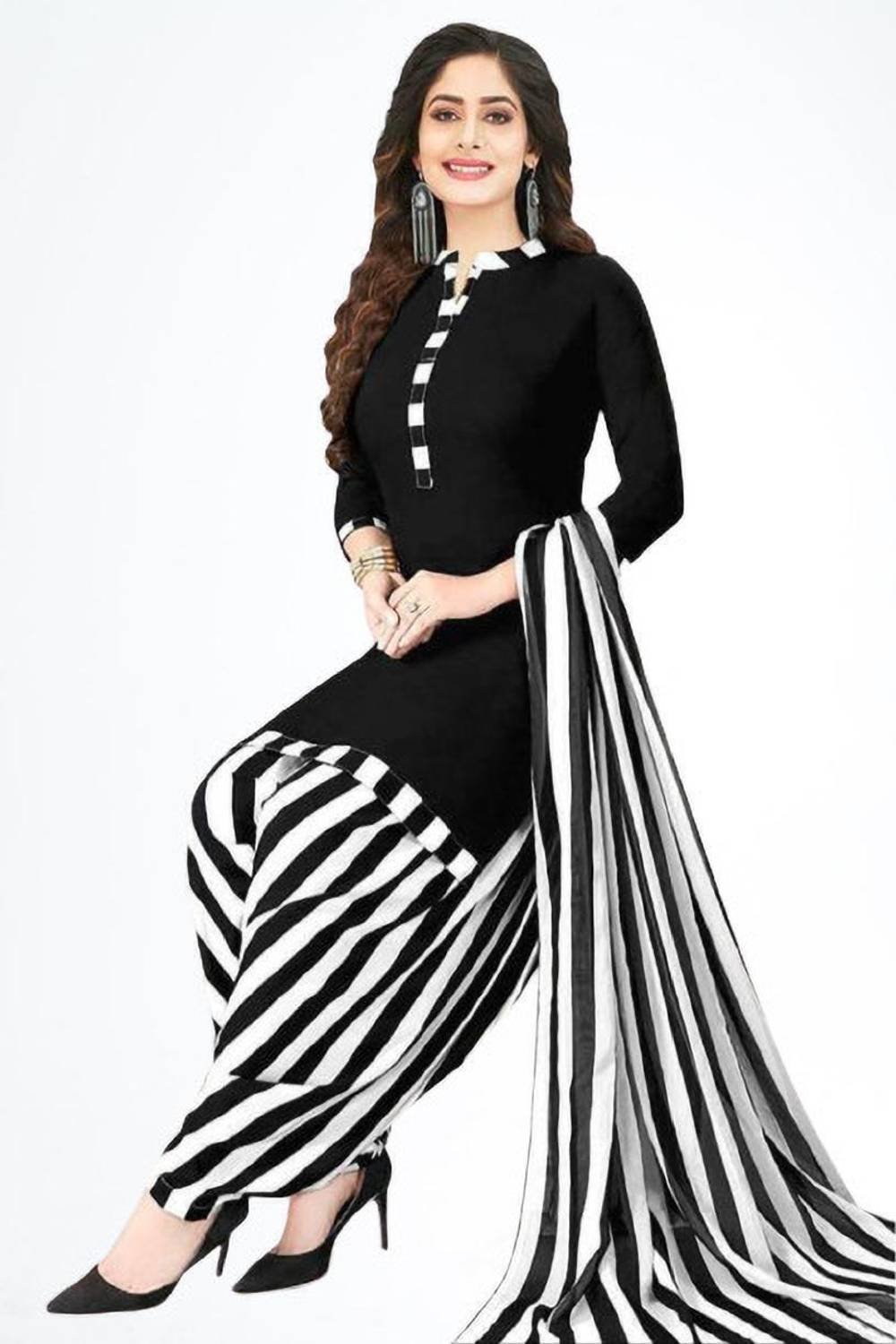 BHUMIKA CREATION Crepe Solid, Self Design Salwar Suit Material