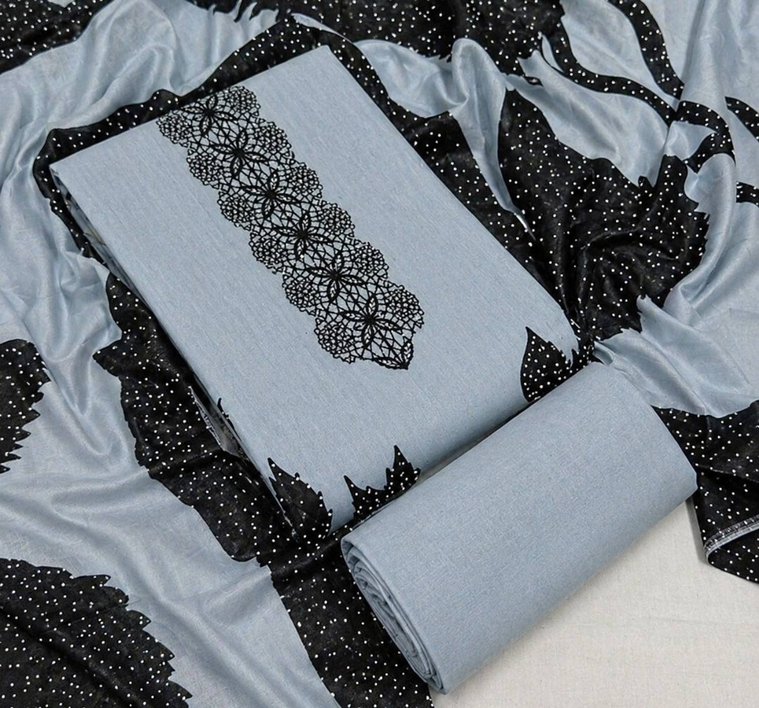 shriji fashion Pure Cotton Embroidered Salwar Suit Material - Image 1