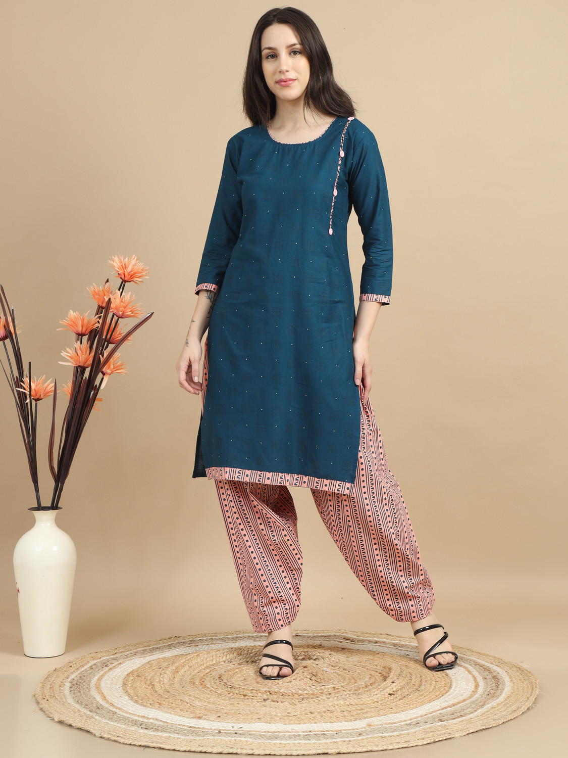 Image of Miraan Printed Kurta, Patiala & Dupatta Set