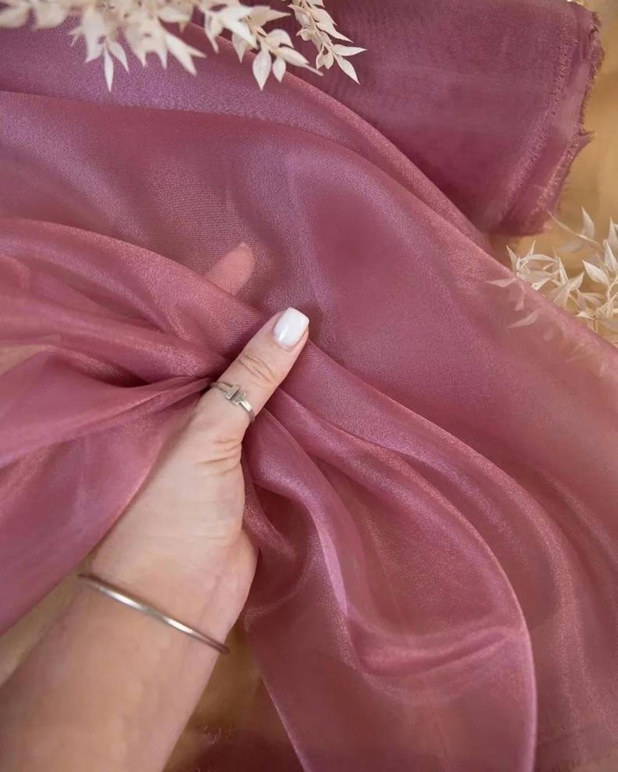 AMBASTORE Organza Solid Multi-purpose Fabric