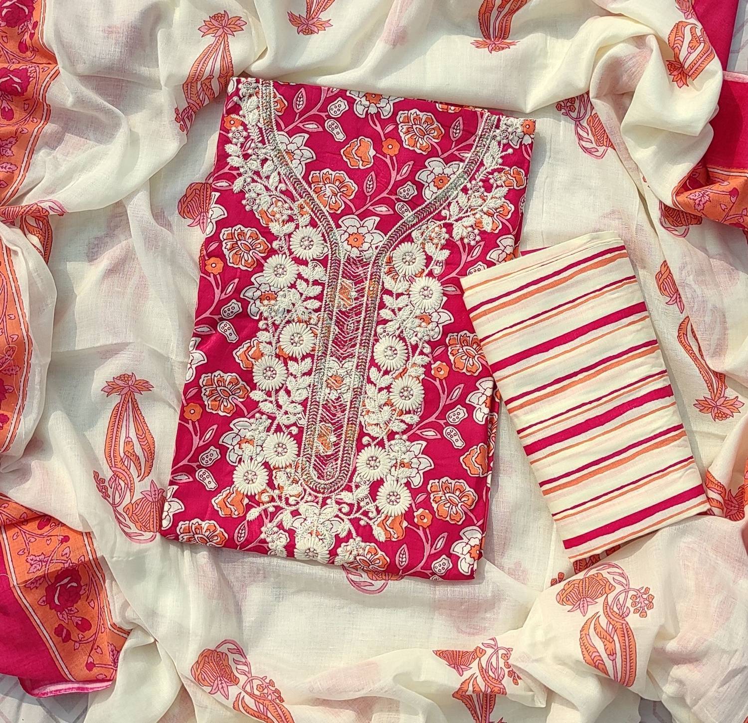REET MAHAL Pure Cotton Printed Salwar Suit Material Price in India - Buy REET MAHAL Pure Cotton Printed Salwar Suit Material online at Flipkart.com