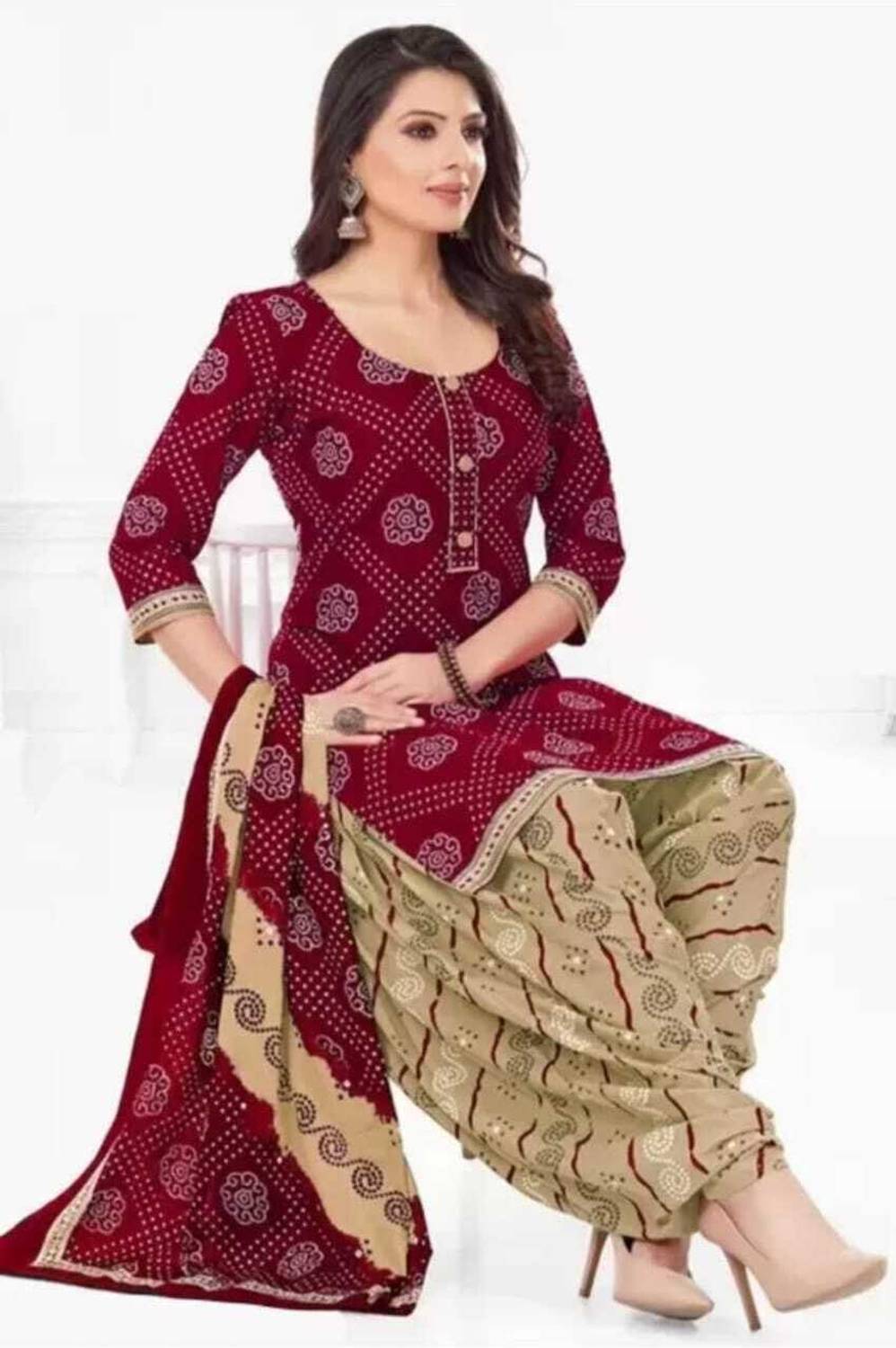 Aagam Crepe Printed Salwar Suit Material