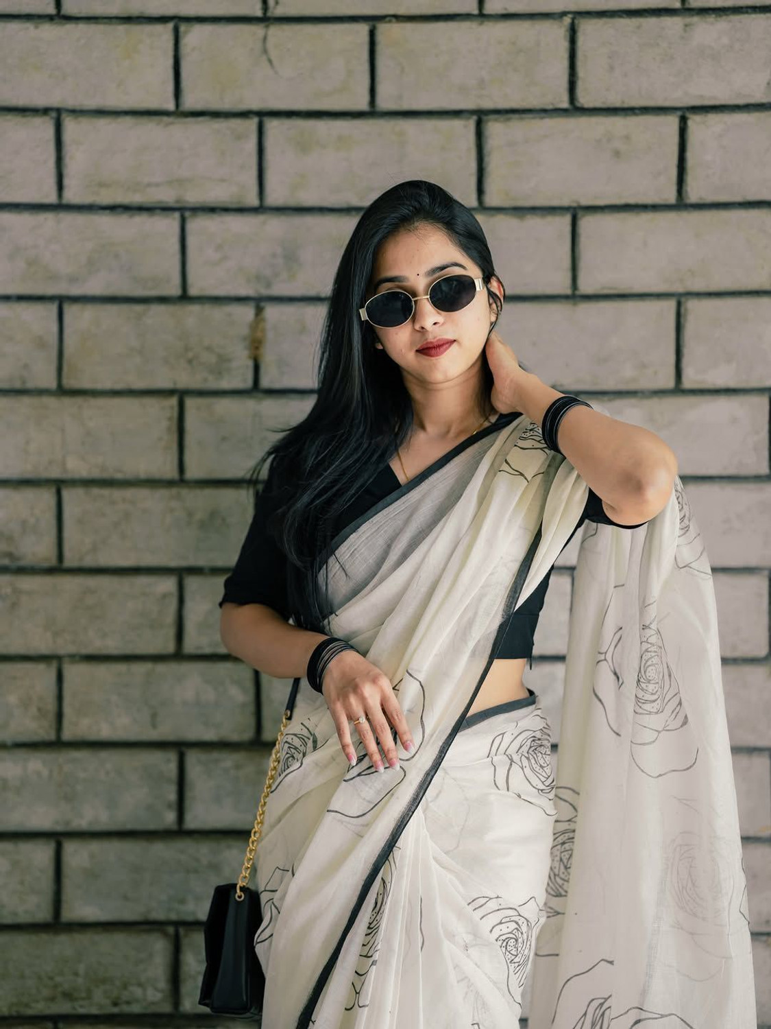 Image of brother fashion Cotton Linen Printed Blouse Material