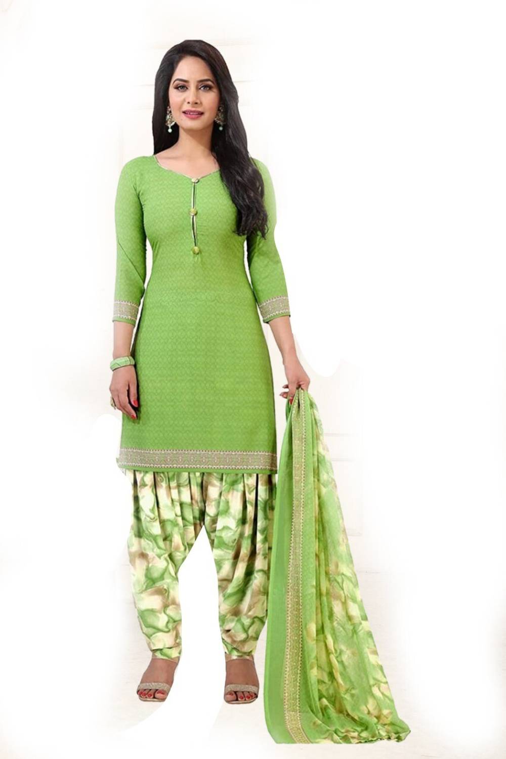 Aagam Crepe Printed Salwar Suit Material