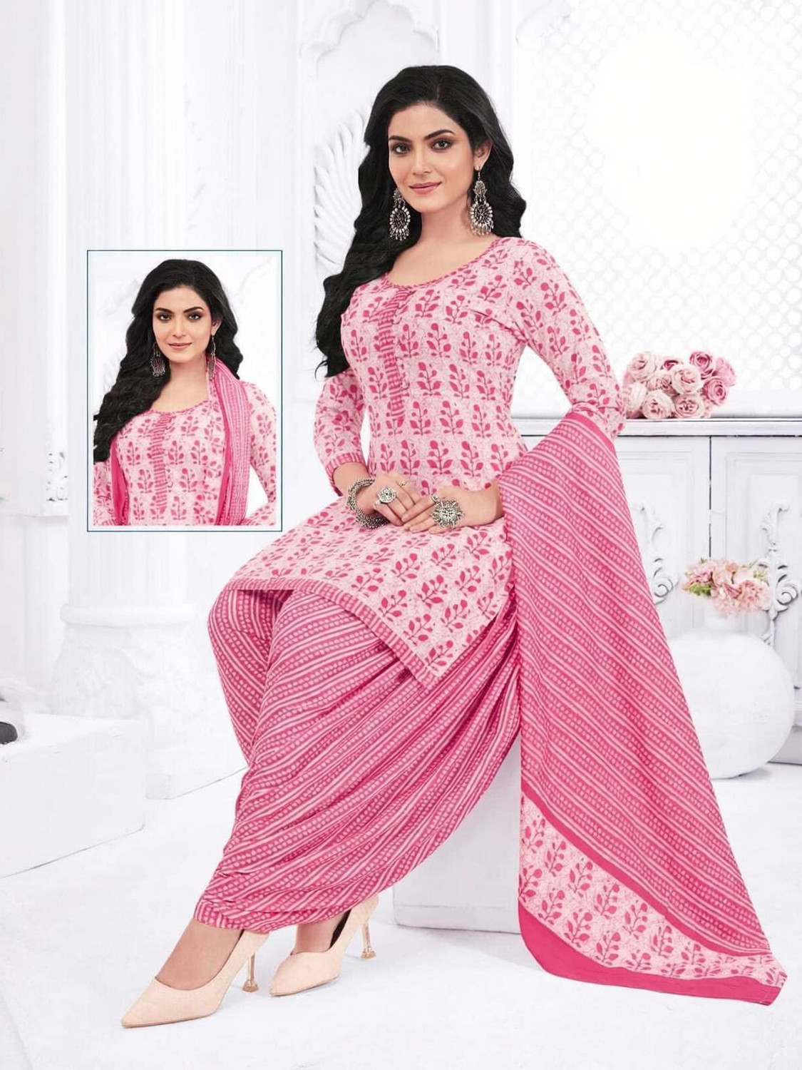 Image of SEWDHAGA Printed Kurta, Salwar & Dupatta Set