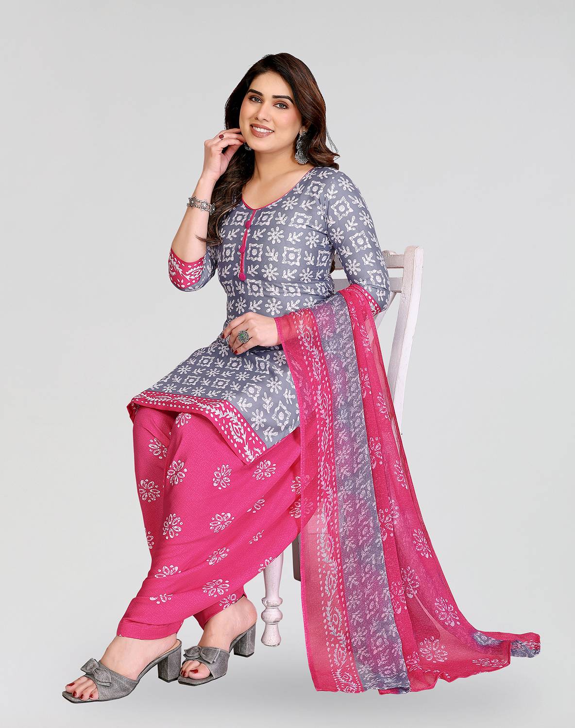 ANIRAV Crepe Printed Salwar Suit Material
