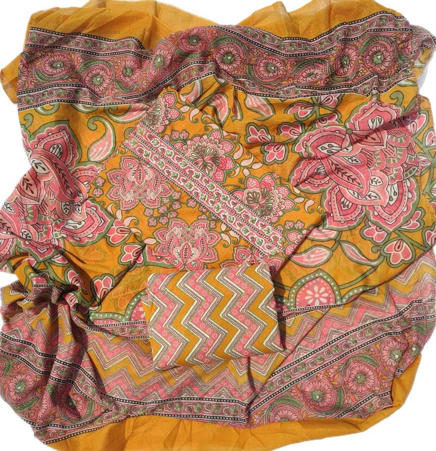 ABODH COLOURS Pure Cotton Printed Salwar Suit Material