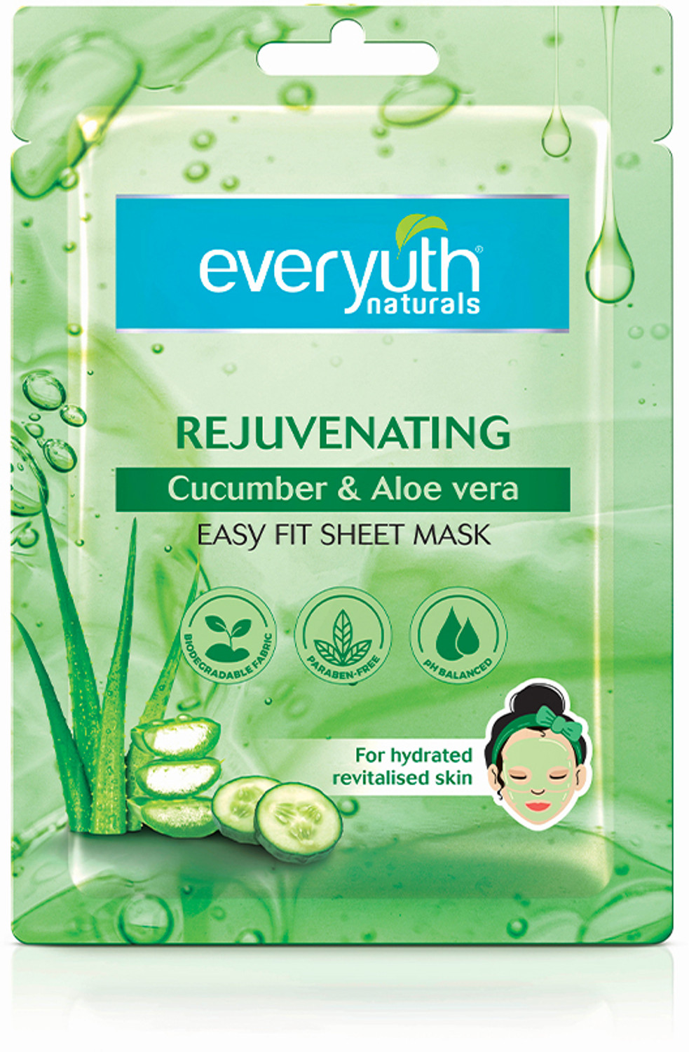Image of Everyuth Naturals Rejuvenating Cucumber & Aloe VeraSheet Mask