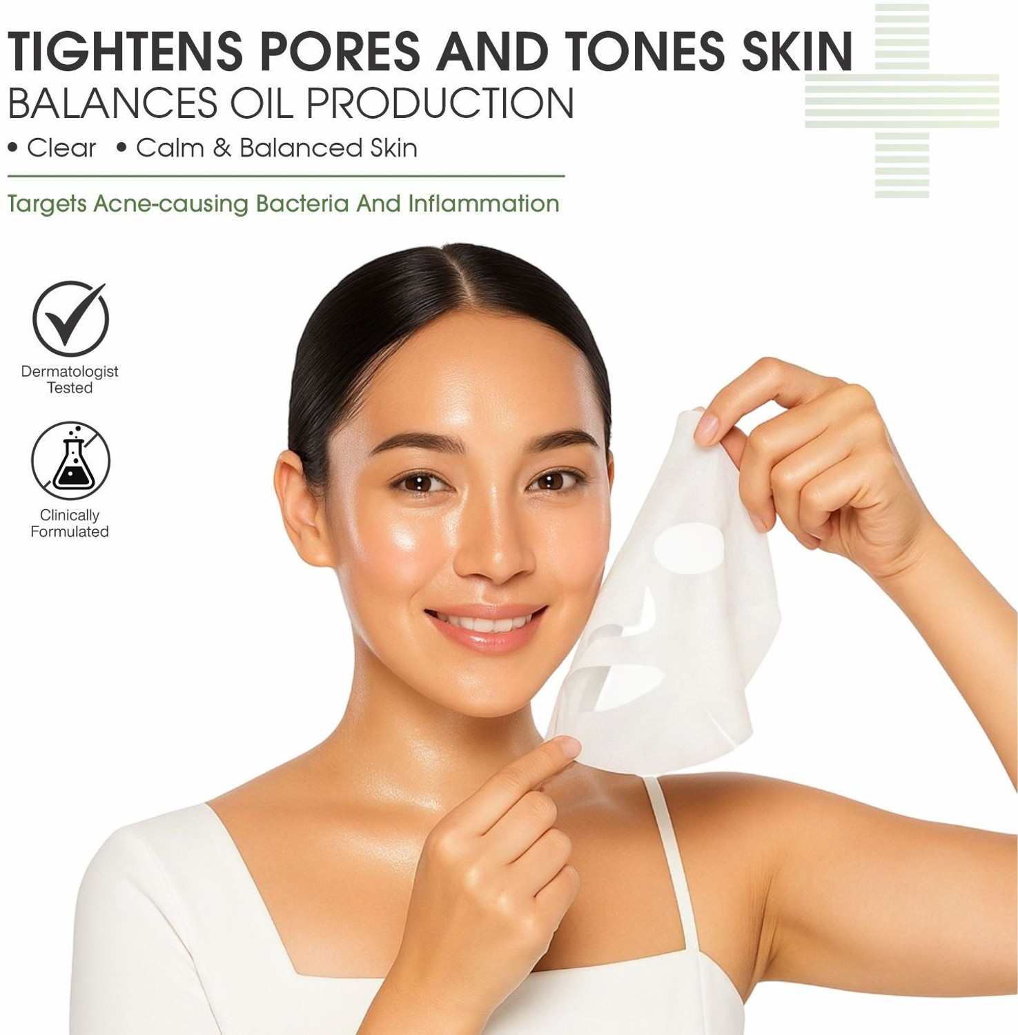 Image of Dermasys 1% Salicylic Acid Sheet Mask for Reduces Acne, Enlarged Pores & Fine Lines