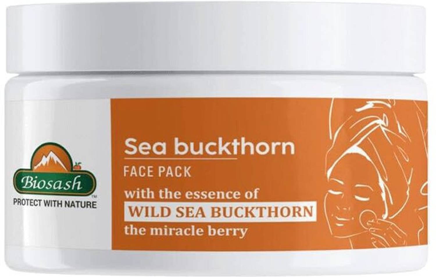 BIOSASH Sea Buckthorn Face Pack –Natural Deep Cleansing & Rejuvenating with Antioxidants