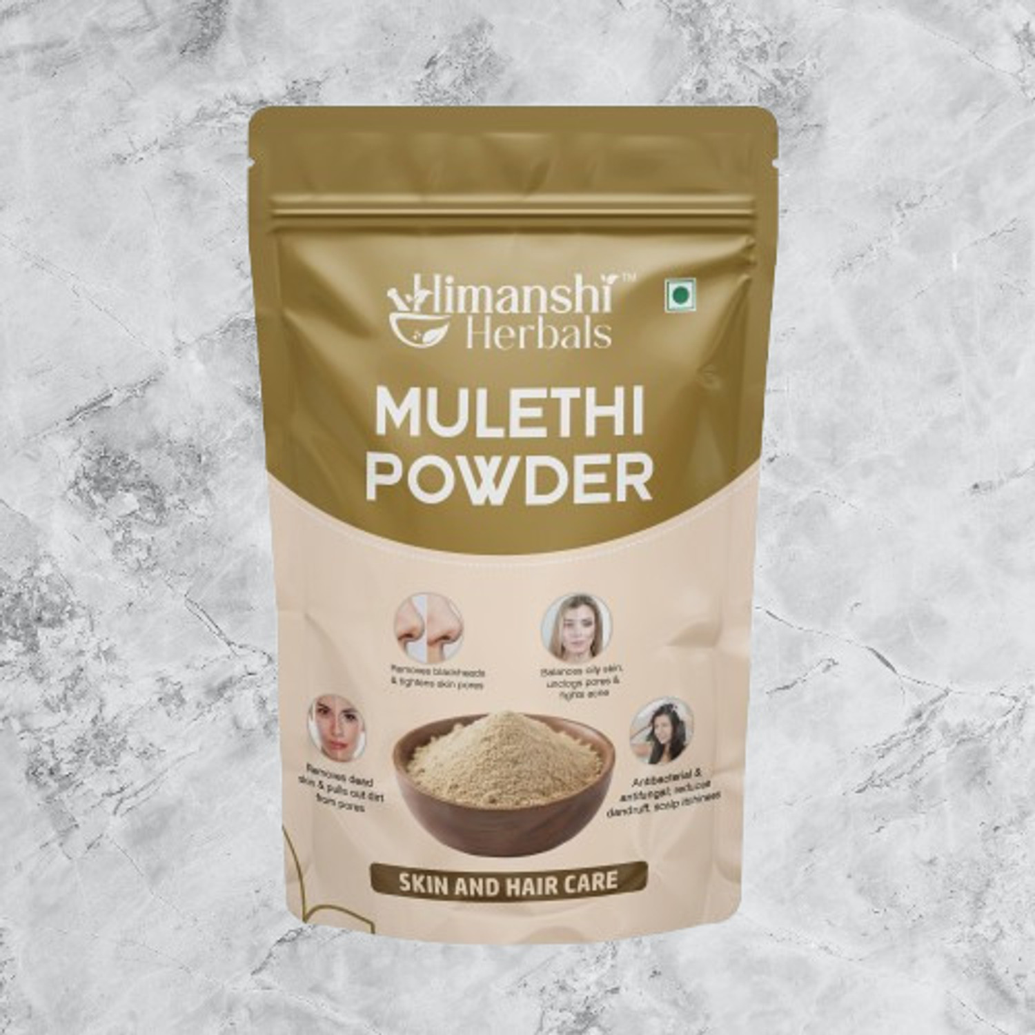 Image of HIMANSHI Herbals Mulethi Powder For Body, Skin, Face and Hair, Skin Whitening