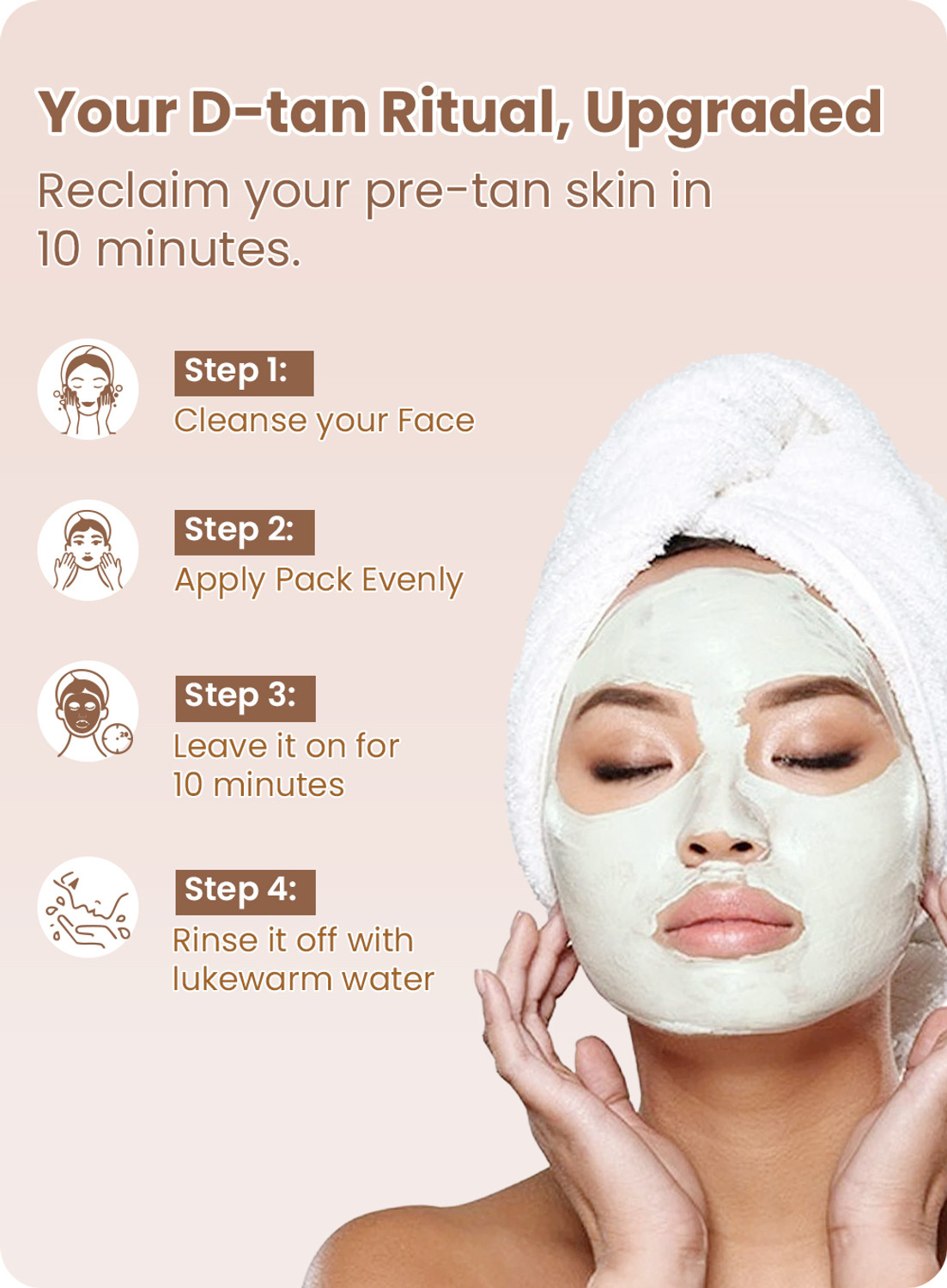 Image of TNW - The Natural Wash De-Tan Face Pack | Kojic Acid & Orange Extract For Glowing Skin
