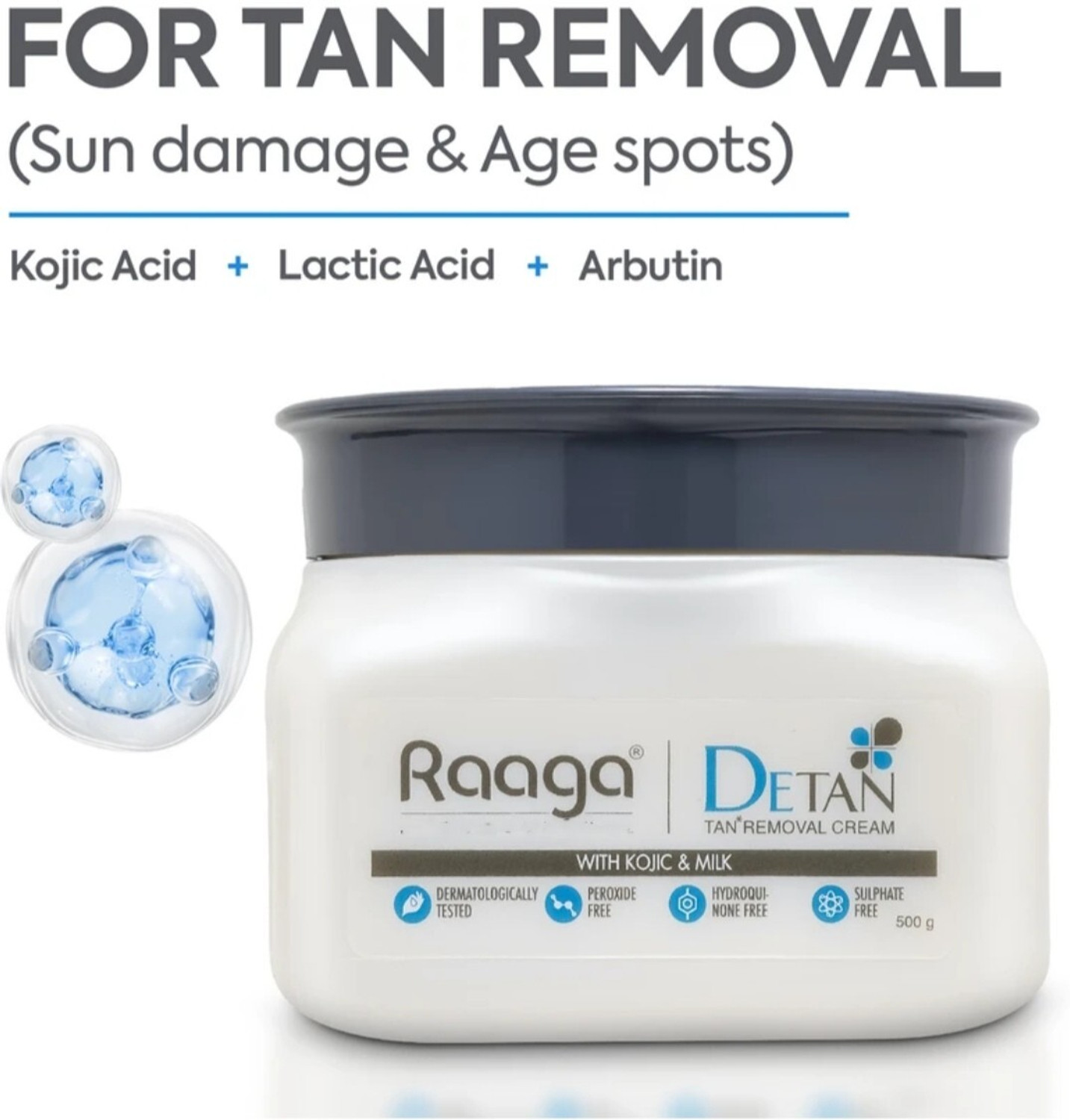 Image of Raaga Raga De-tan Removal Cream with Kojic and Milk