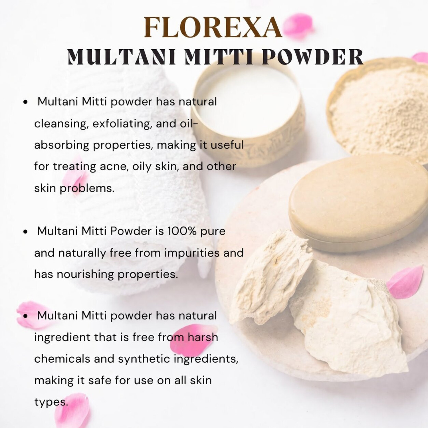 Image of Florexa 100% Natural Beetroot Powder and Multani Mitti Powder For Face Pack & Hair Pack (100 g)