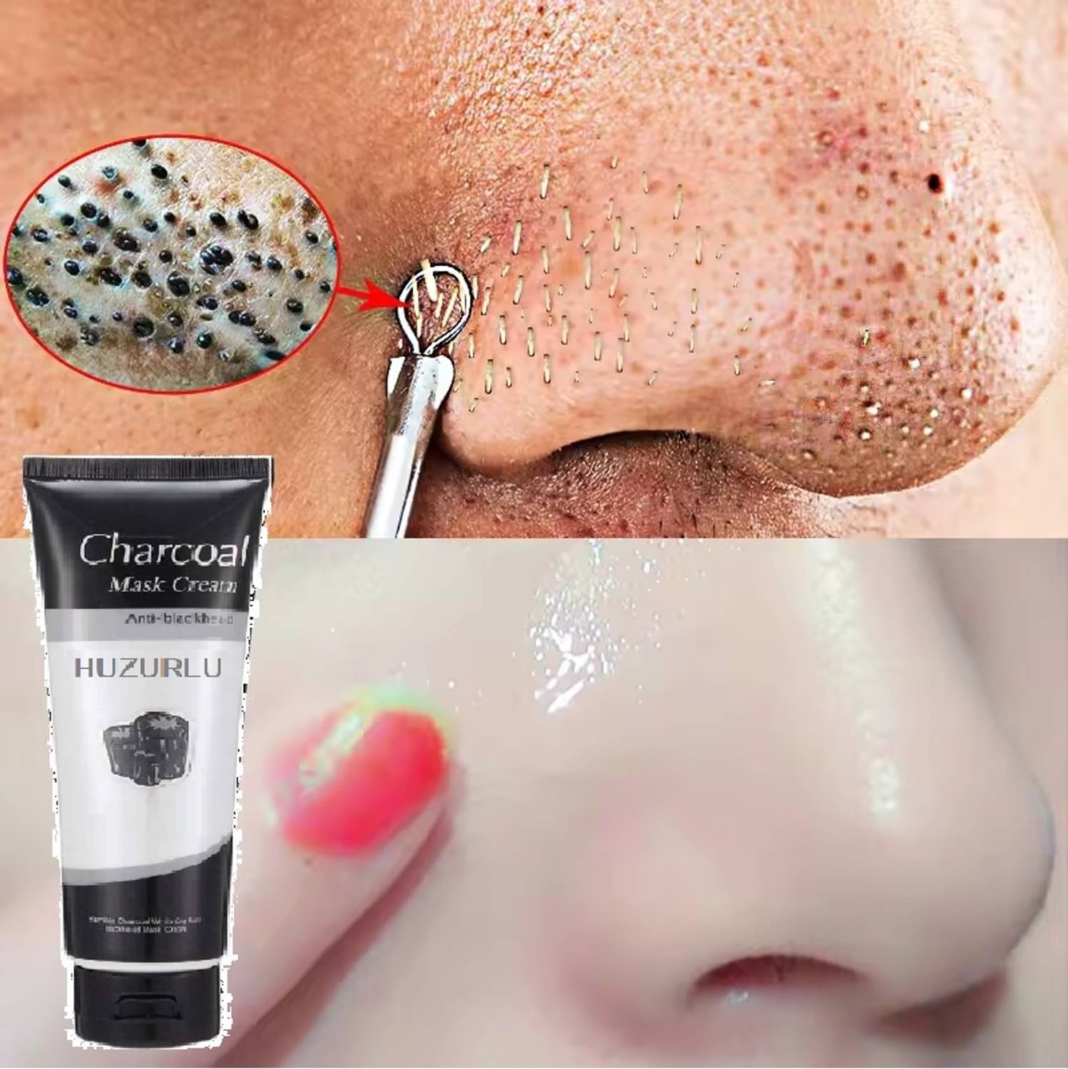 HUZURLU CHARCOAL TUBE Face Wash (130 g)