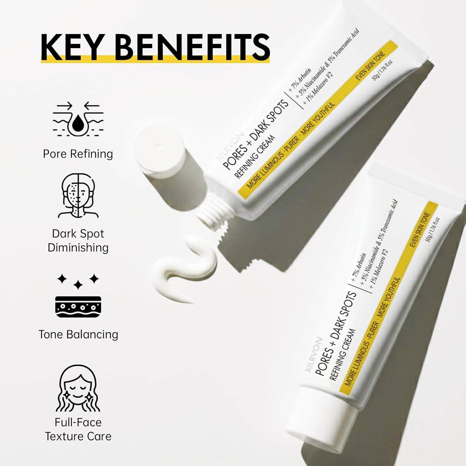 Monycare Pores + Dark Spots Refining Cream with Arbutin, Niacinamide - Image 4