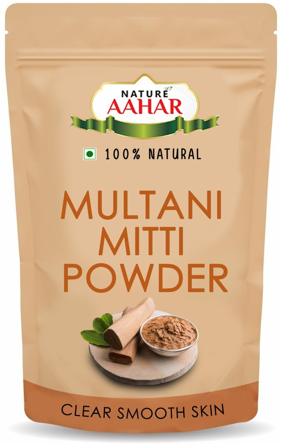 Image of Nature Aahar Organic Multani Mitti Powder | Multani Mitti for Face | Multani Mitti Face Pack