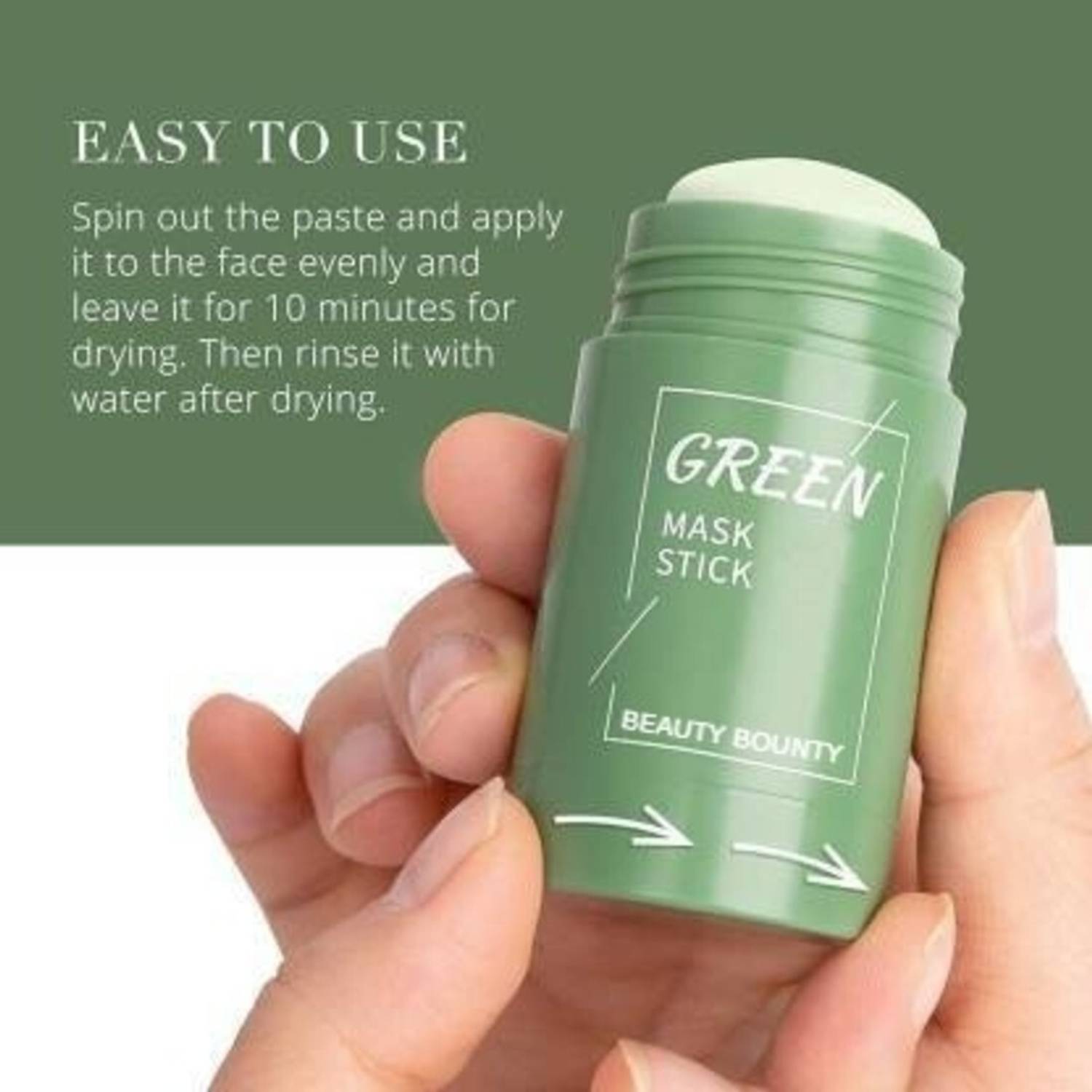 beauty bounty Green Tea Mask Cleaning Oil Control Moisturizing Hydrating Face Mask Stick (40g)